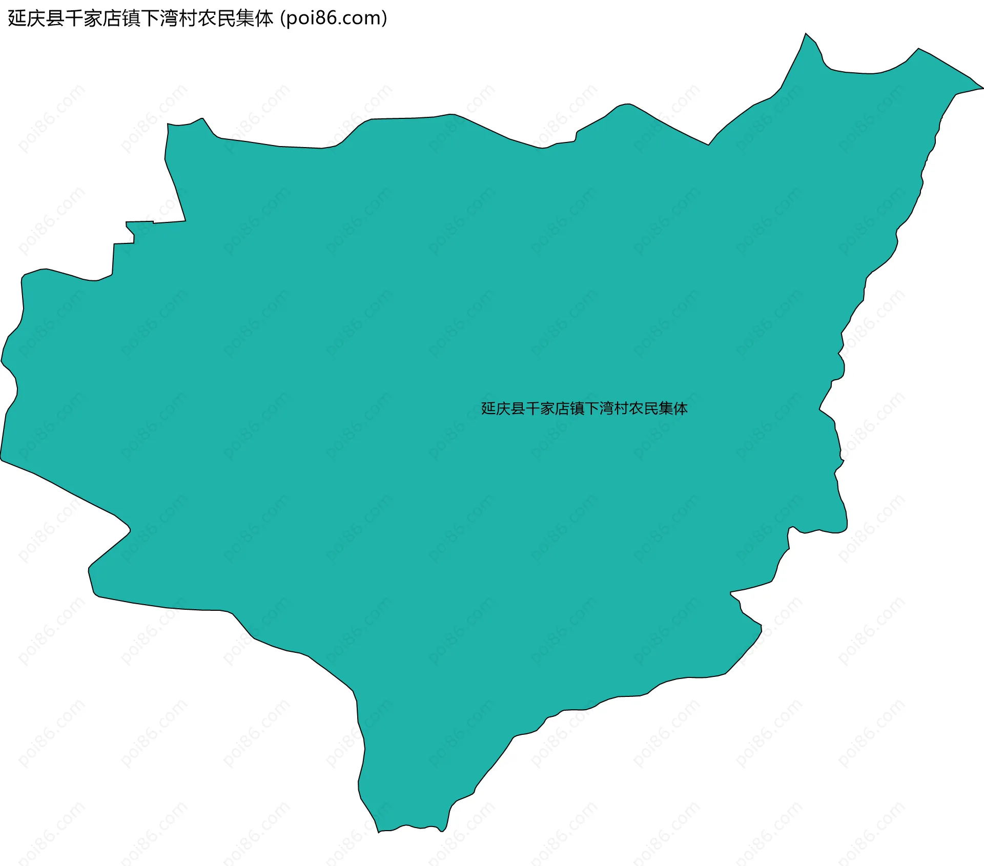 延庆县千家店镇下湾村农民集体边界地图