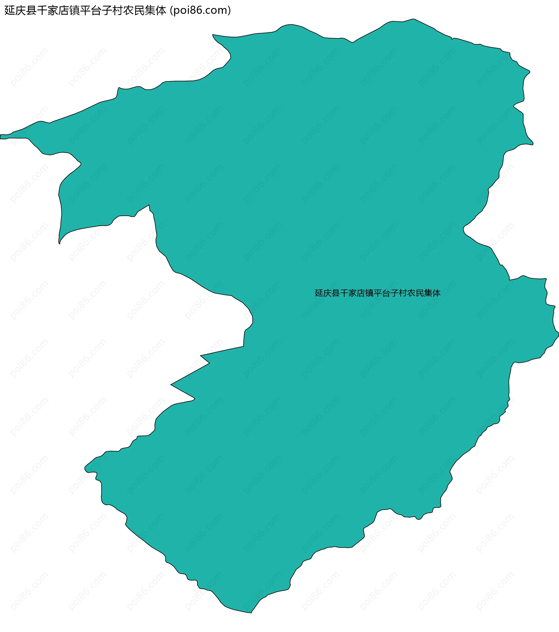 延庆县千家店镇平台子村农民集体边界地图