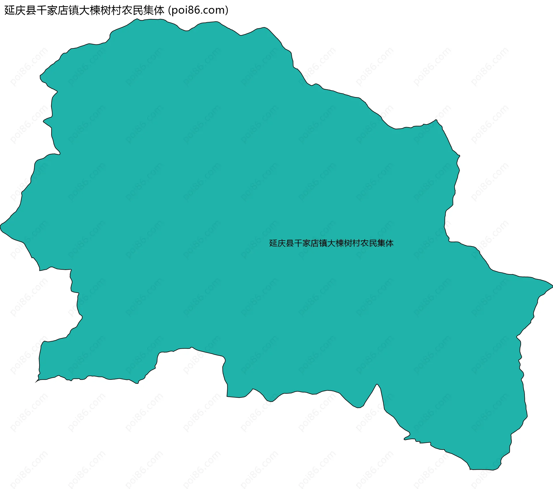延庆县千家店镇大楝树村农民集体边界地图