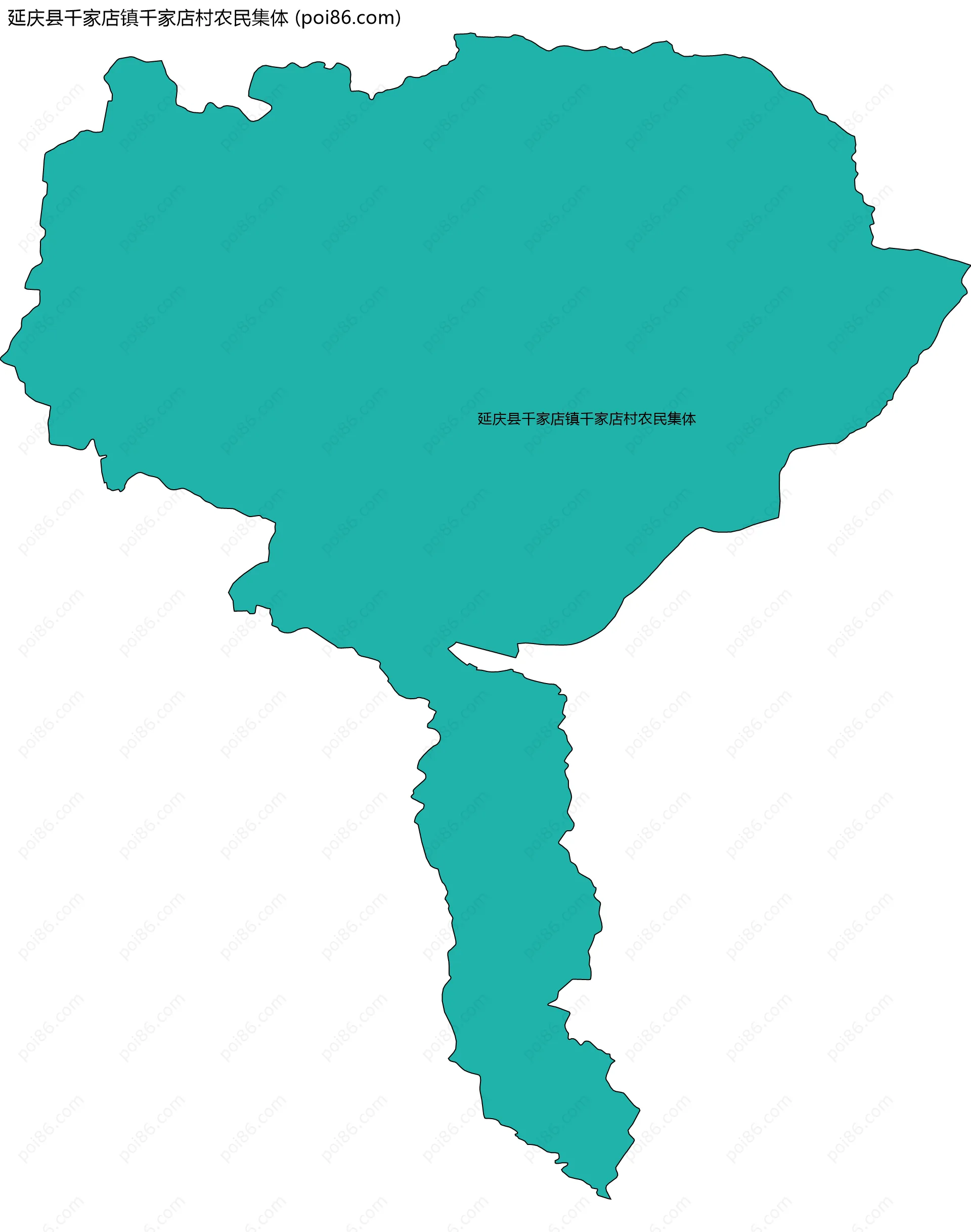 延庆县千家店镇千家店村农民集体边界地图