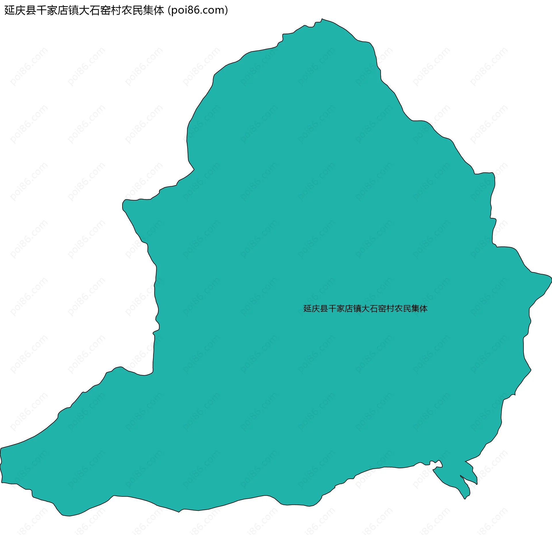 延庆县千家店镇大石窑村农民集体边界地图
