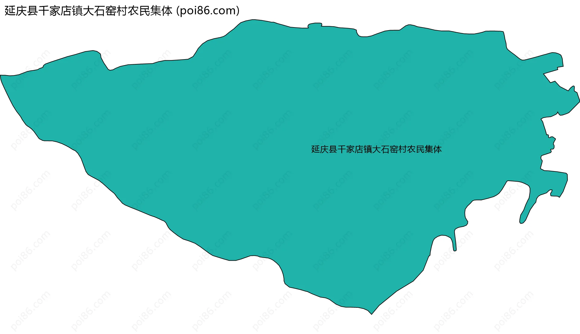延庆县千家店镇大石窑村农民集体边界地图