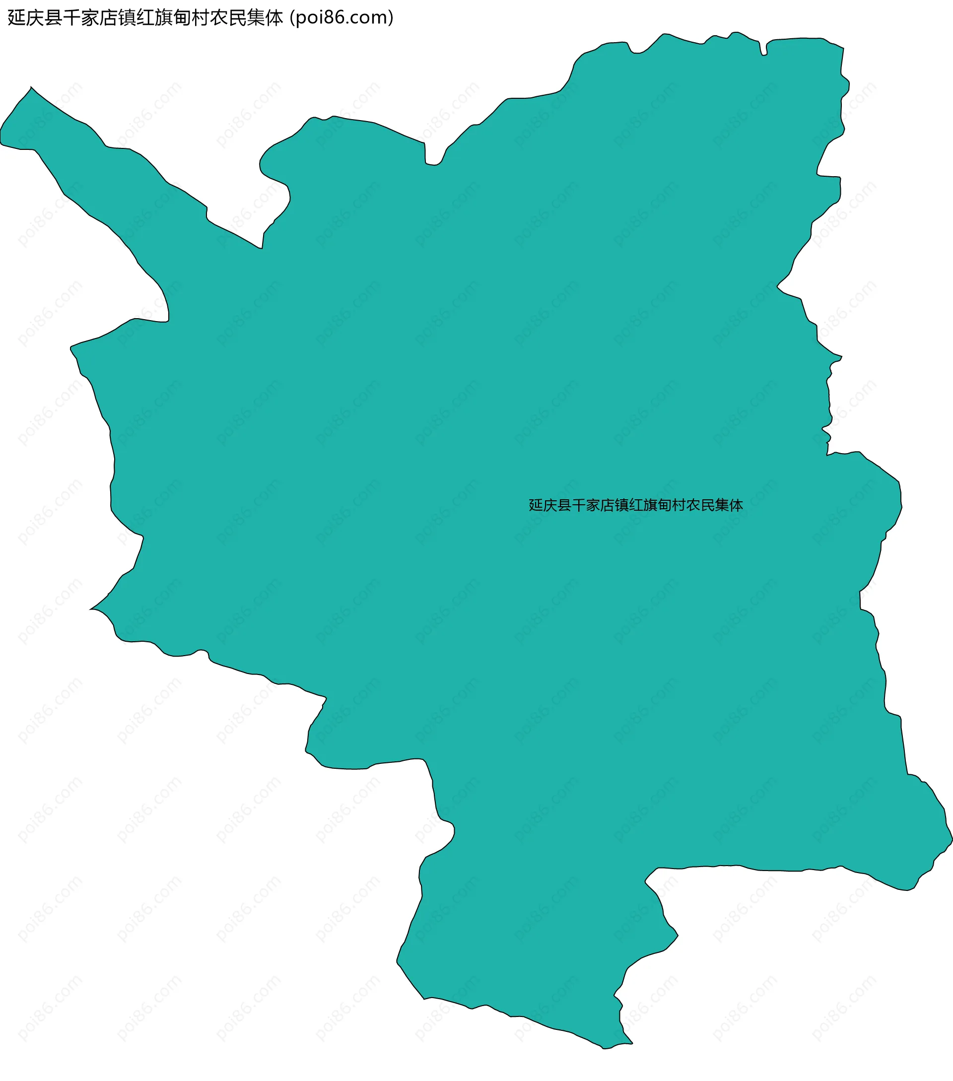 延庆县千家店镇红旗甸村农民集体边界地图