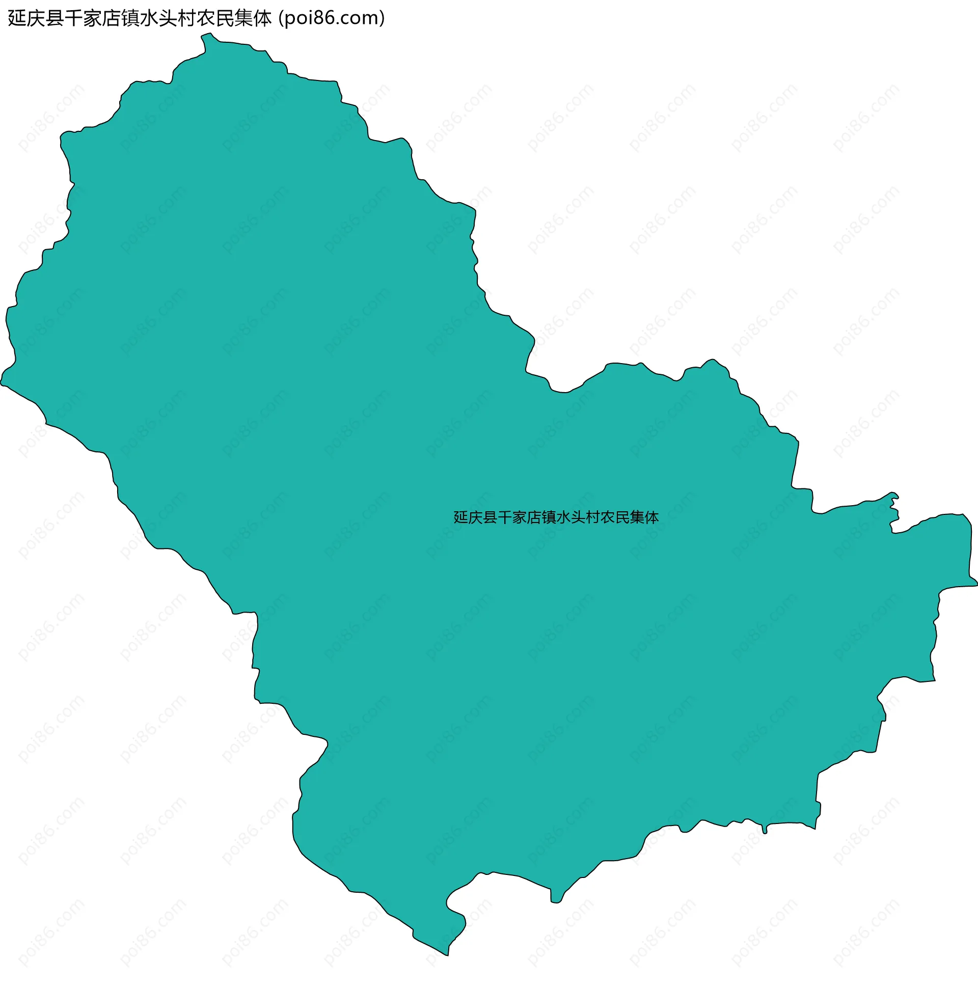 延庆县千家店镇水头村农民集体边界地图