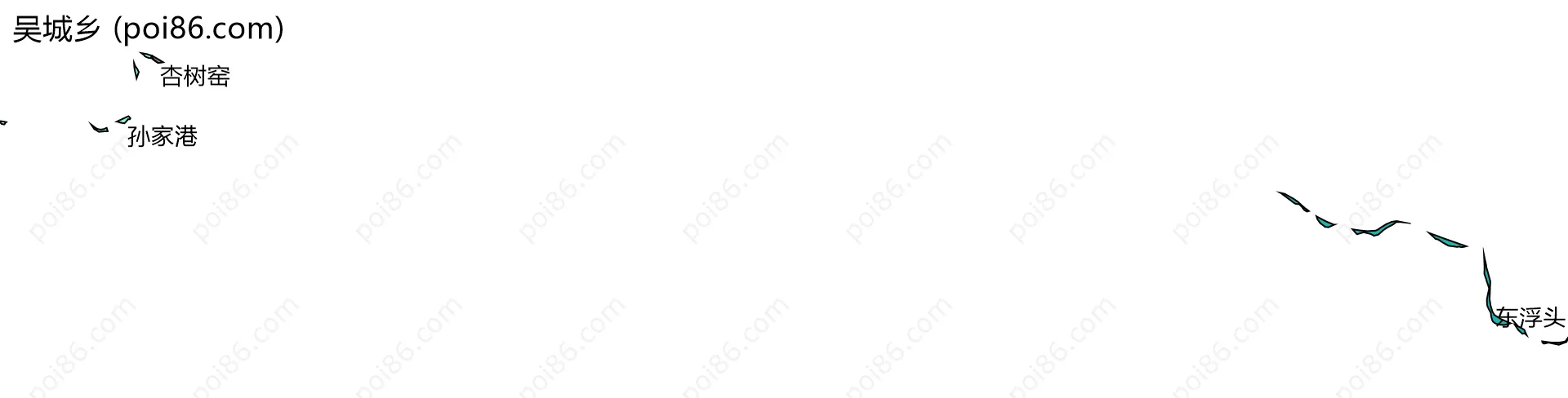 吴城乡边界地图(五级行政区划)