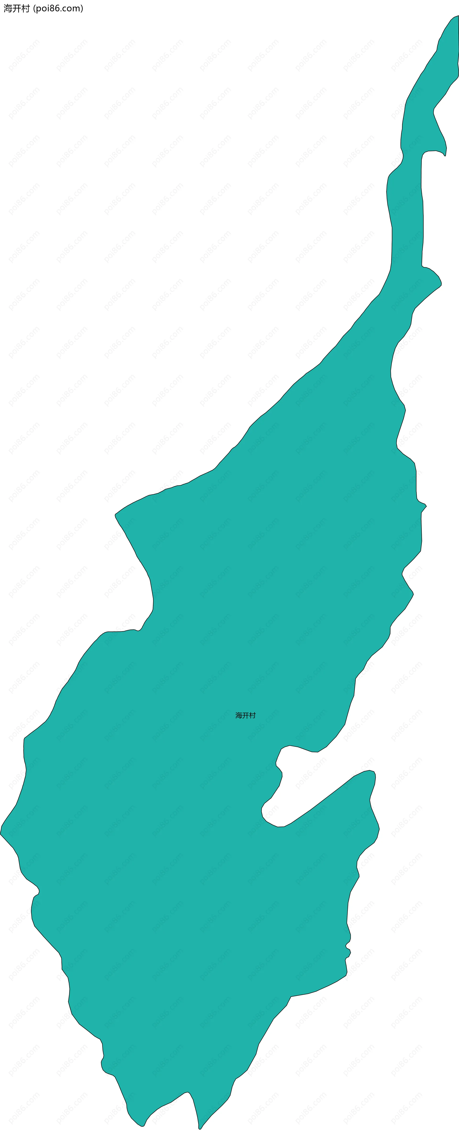 海开村边界地图