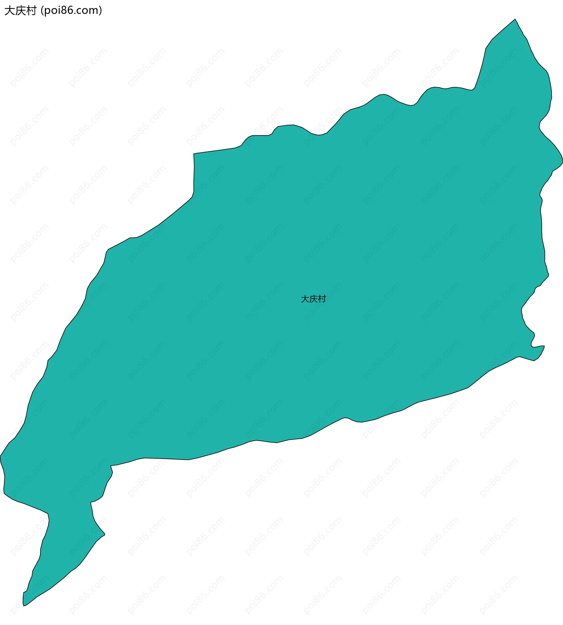 大庆村边界地图