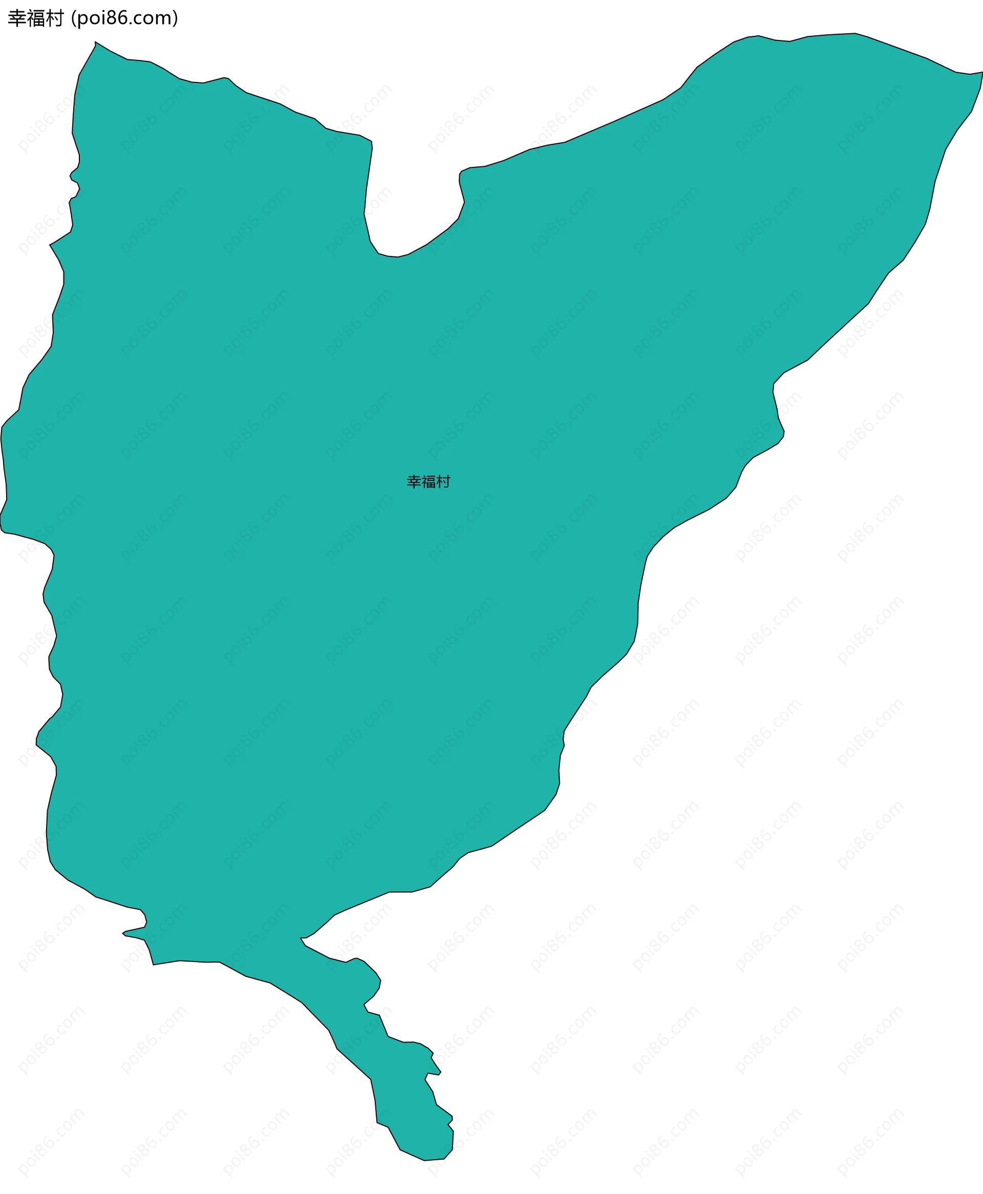 幸福村边界地图