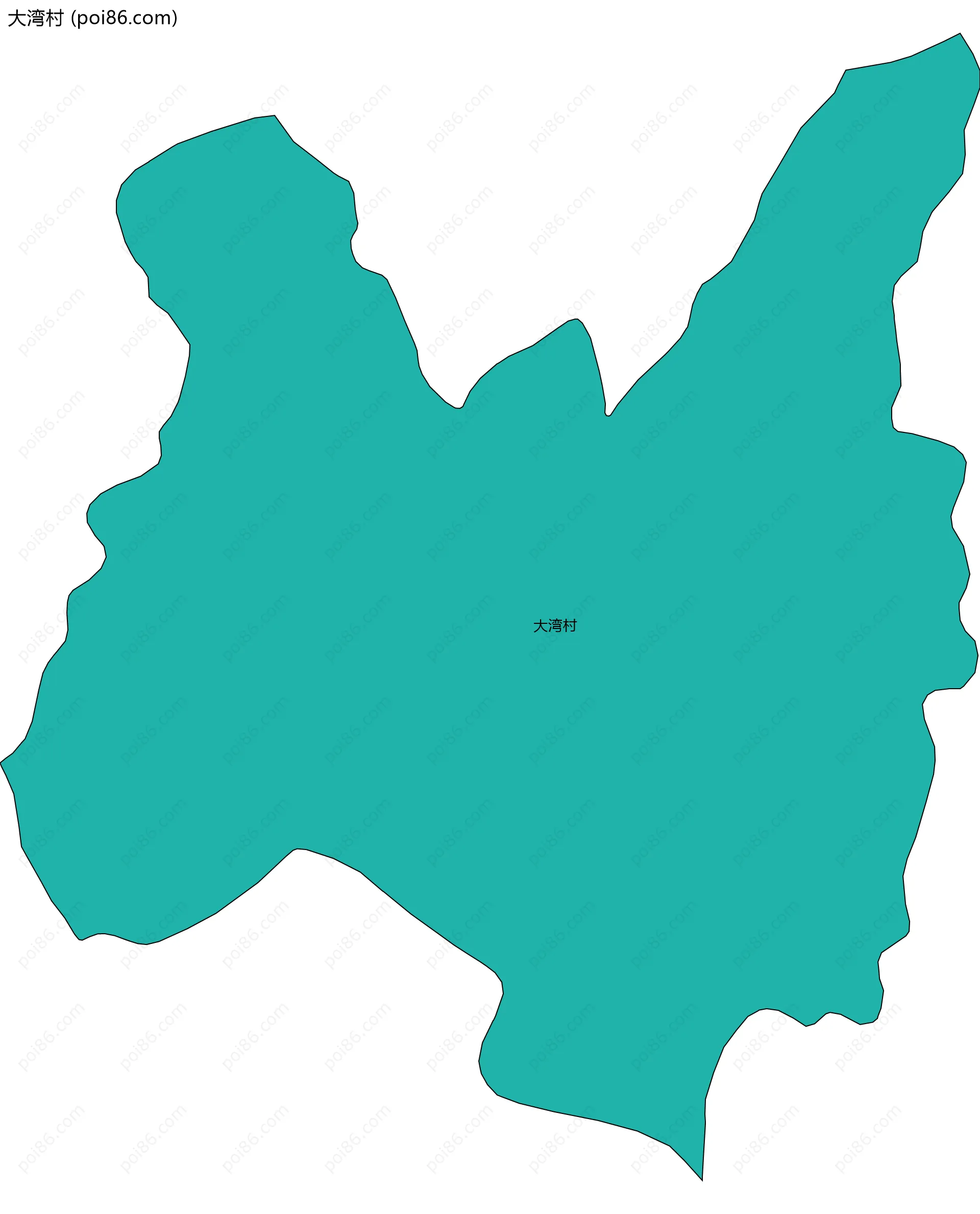 大湾村边界地图