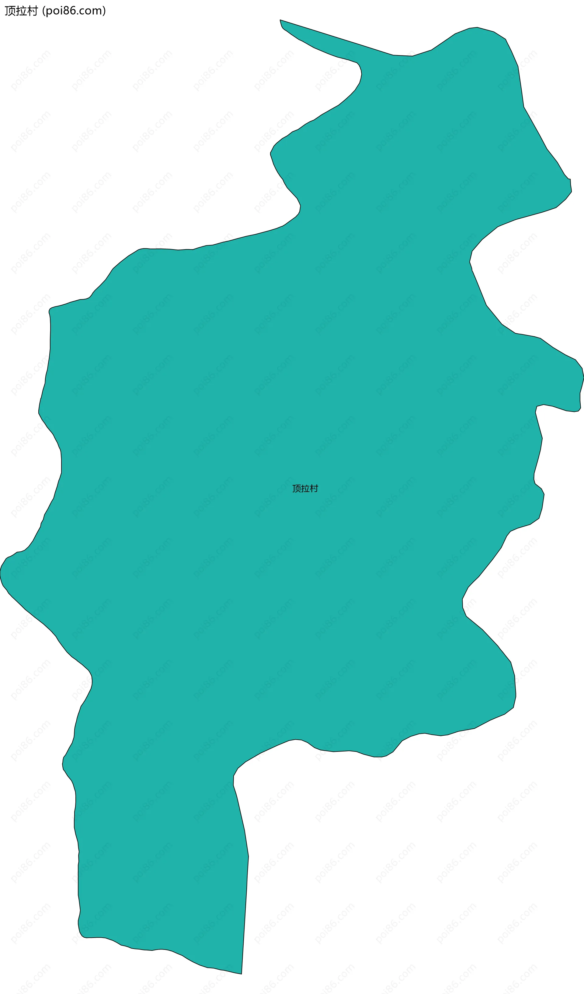 顶拉村边界地图