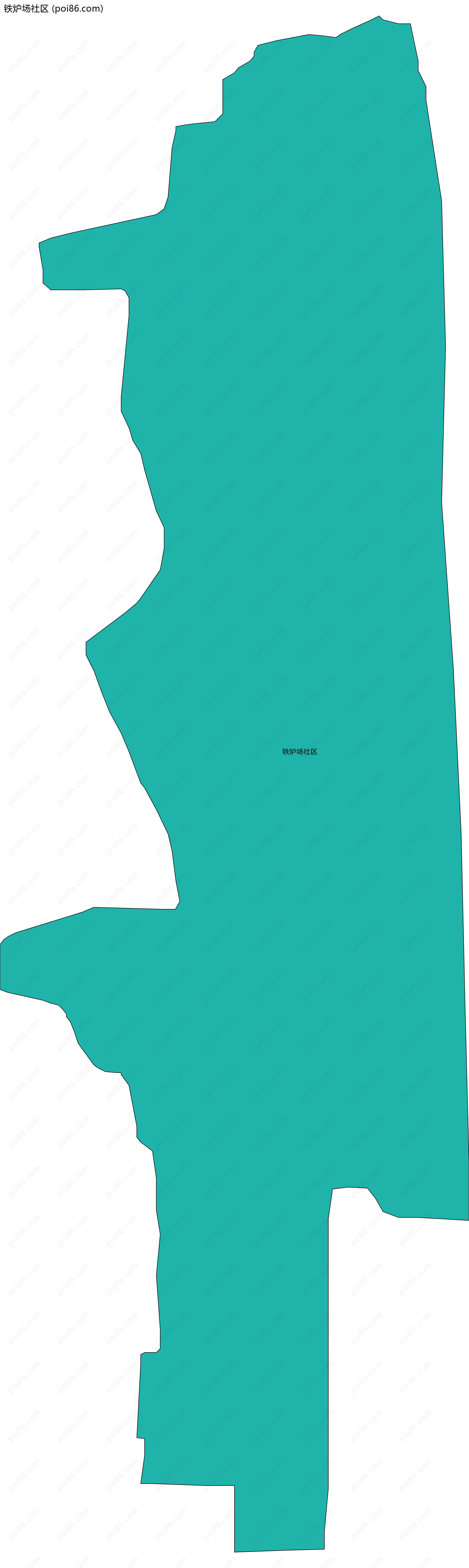 铁炉场社区边界地图