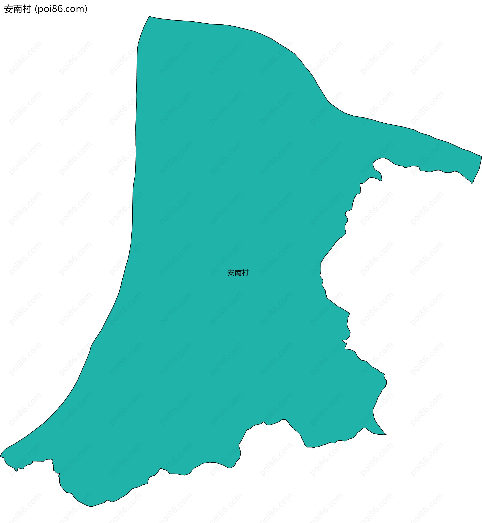 安南村边界地图
