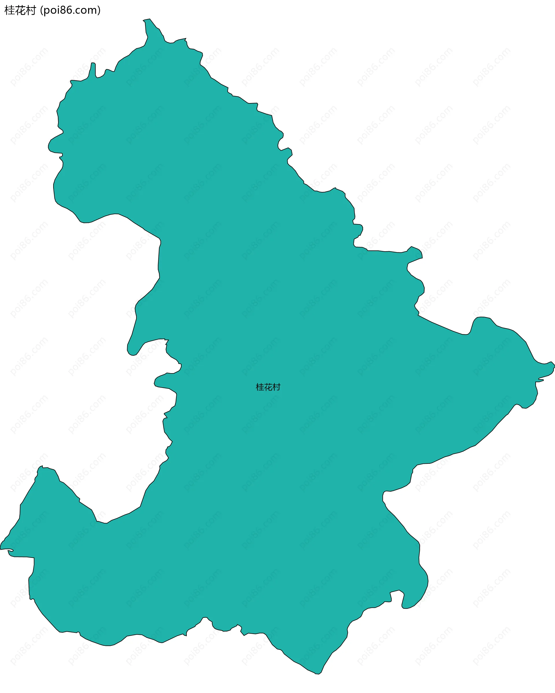 桂花村边界地图