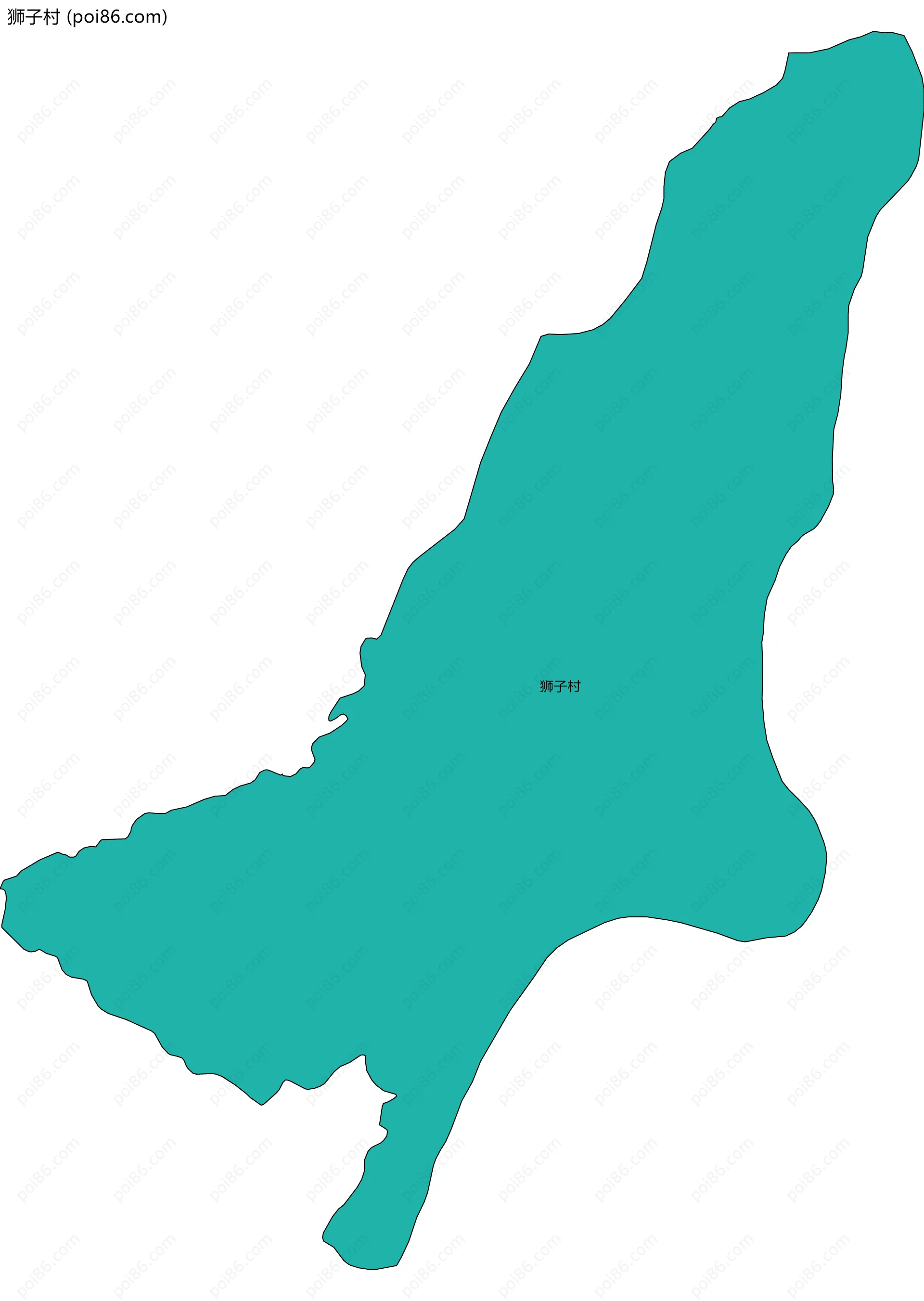 狮子村边界地图