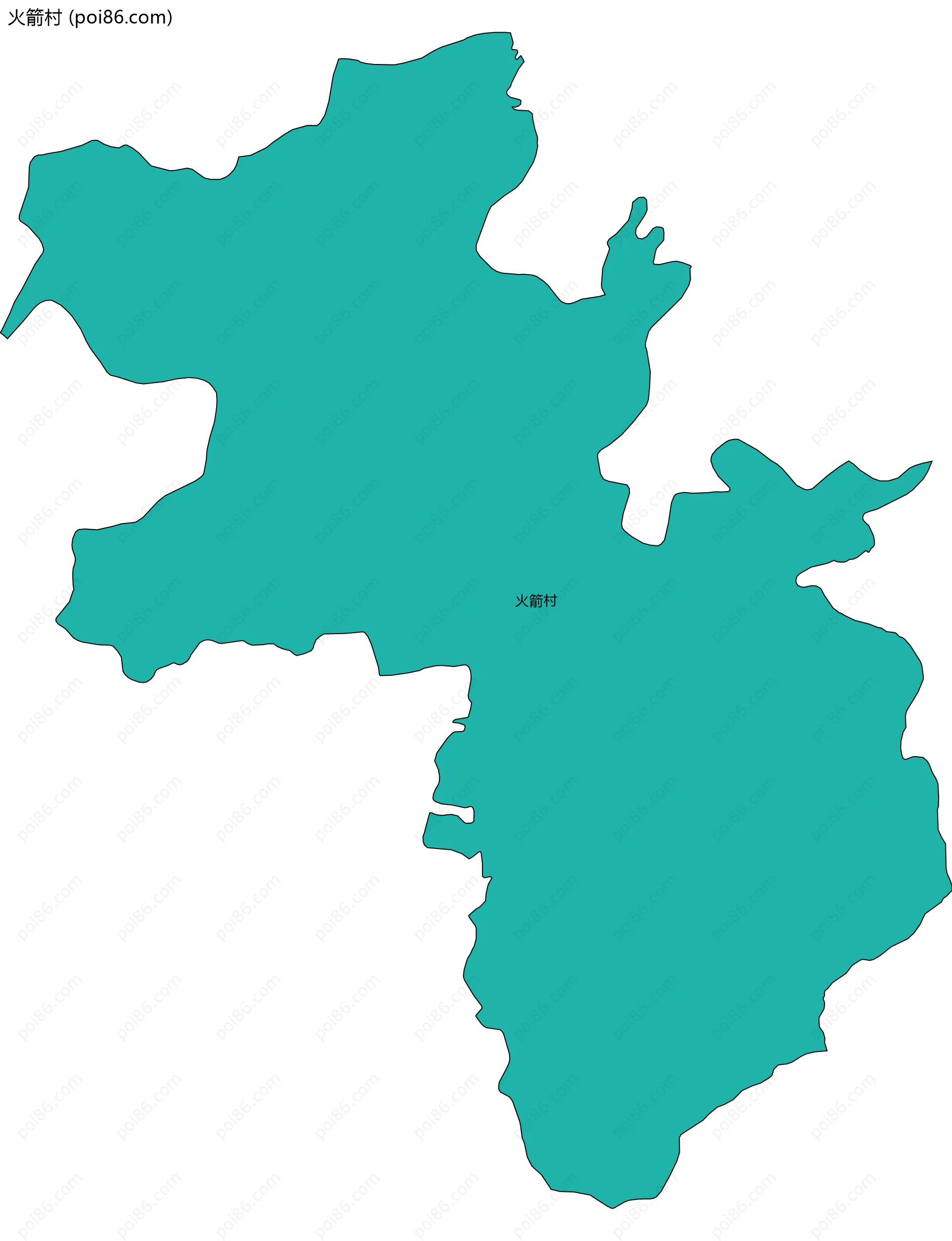 火箭村边界地图