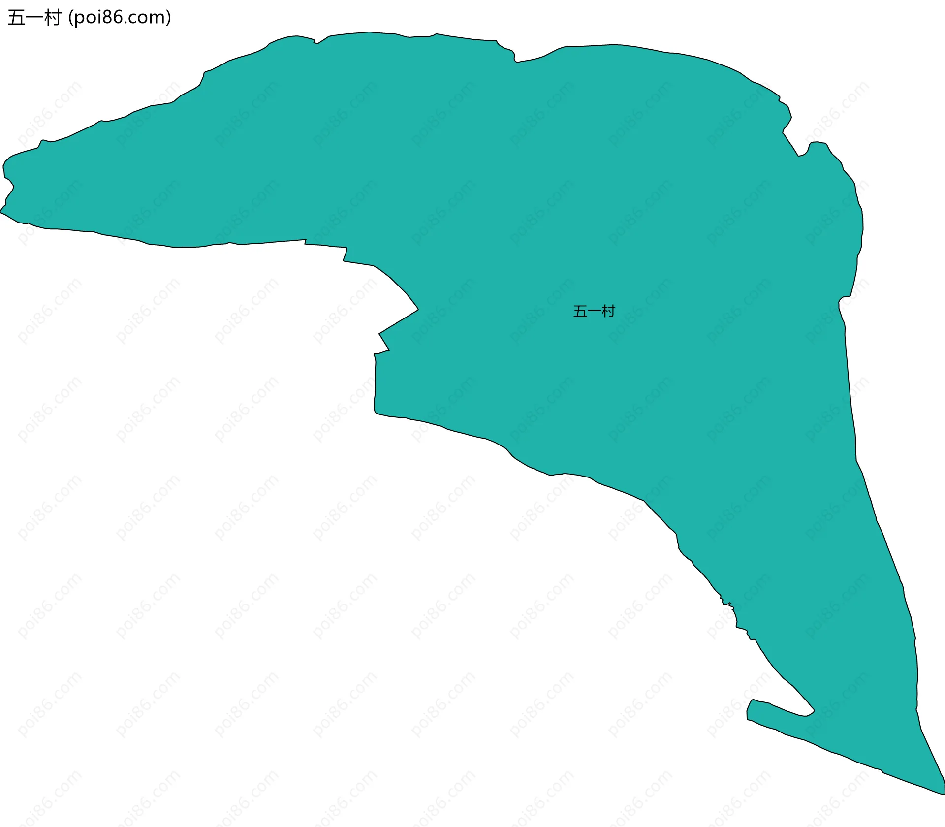 五一村边界地图