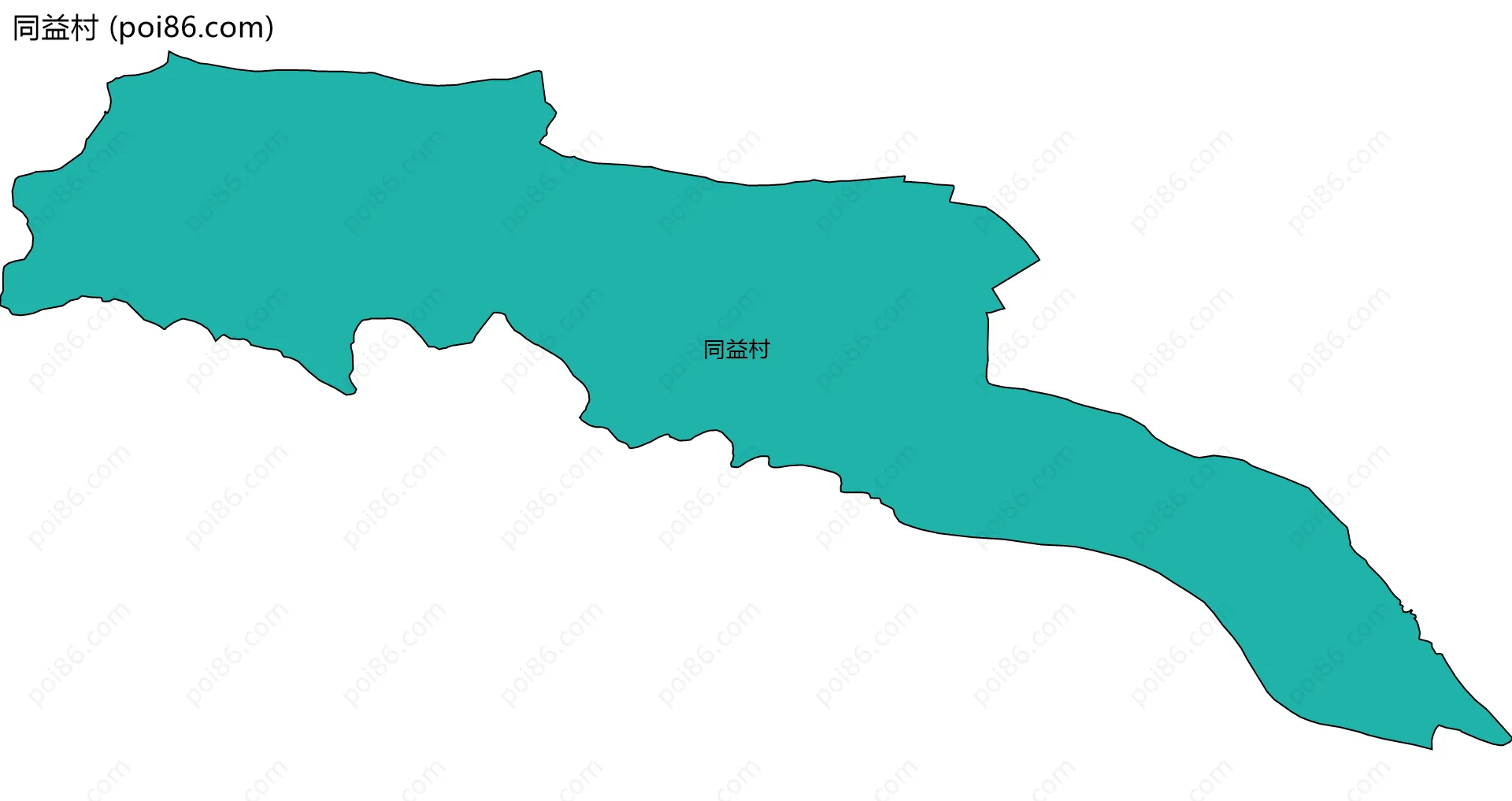 同益村边界地图