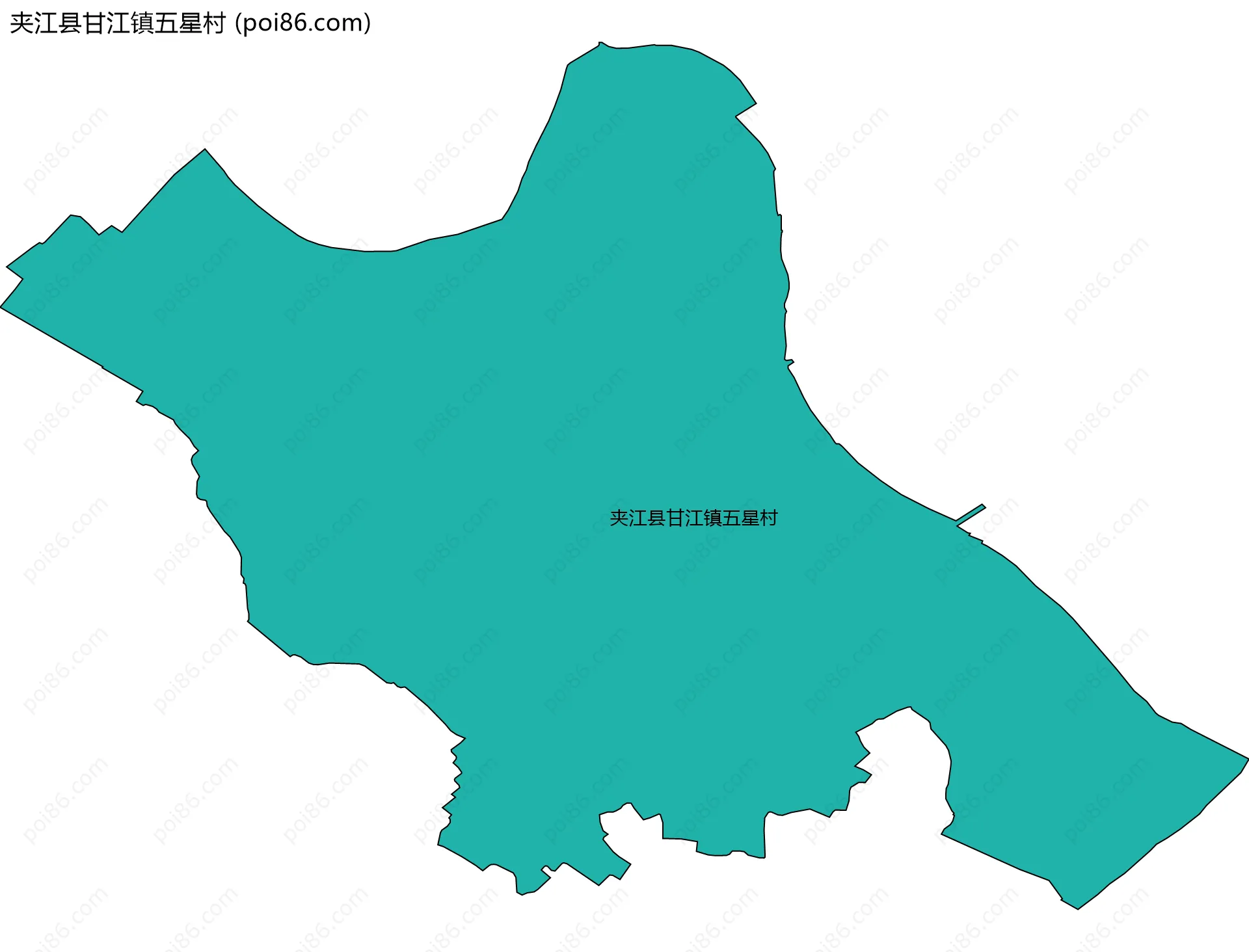 夹江县甘江镇五星村边界地图