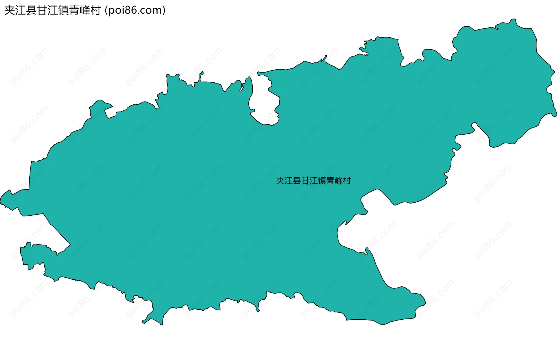 夹江县甘江镇青峰村边界地图