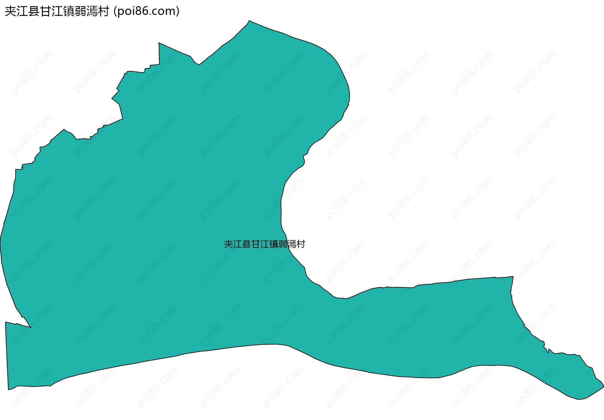 夹江县甘江镇弱漹村边界地图