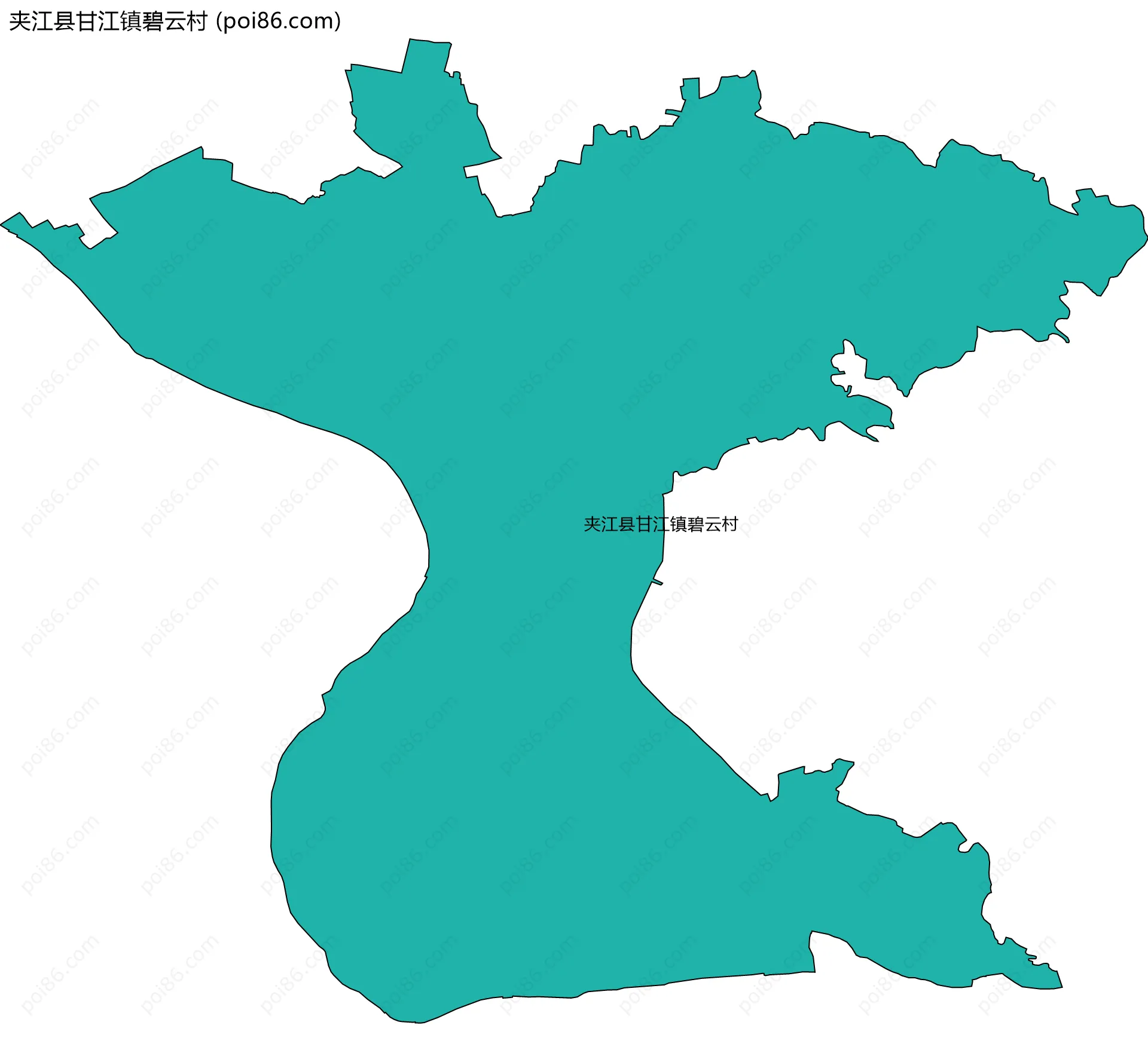 夹江县甘江镇碧云村边界地图