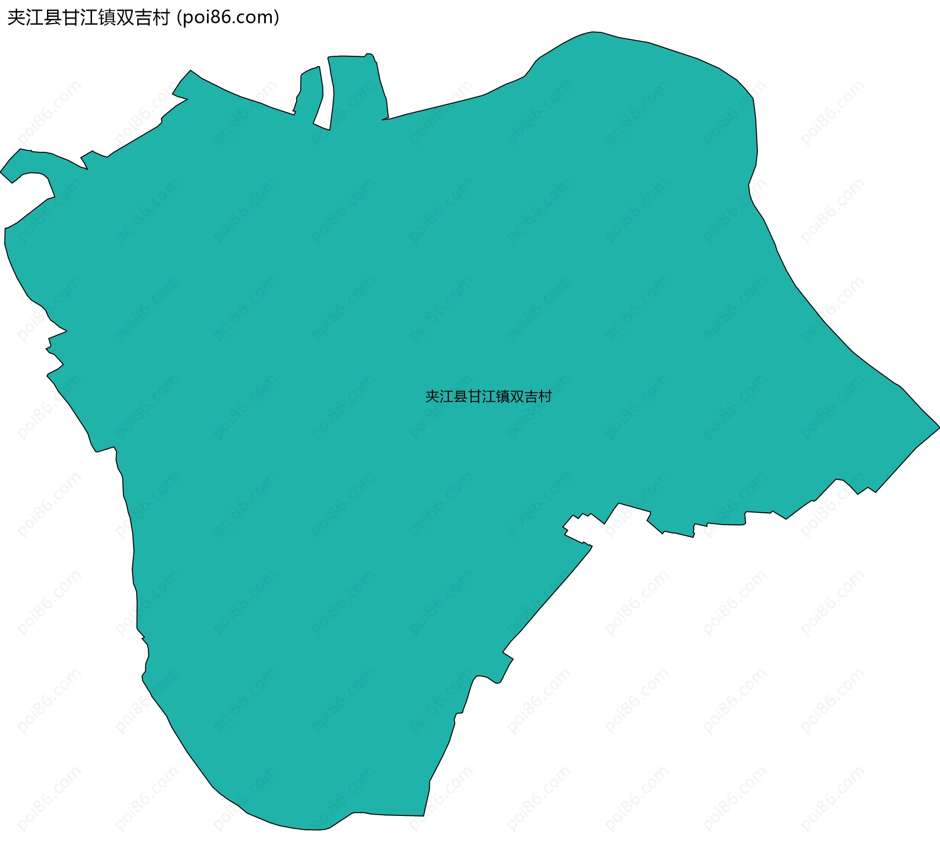 夹江县甘江镇双吉村边界地图