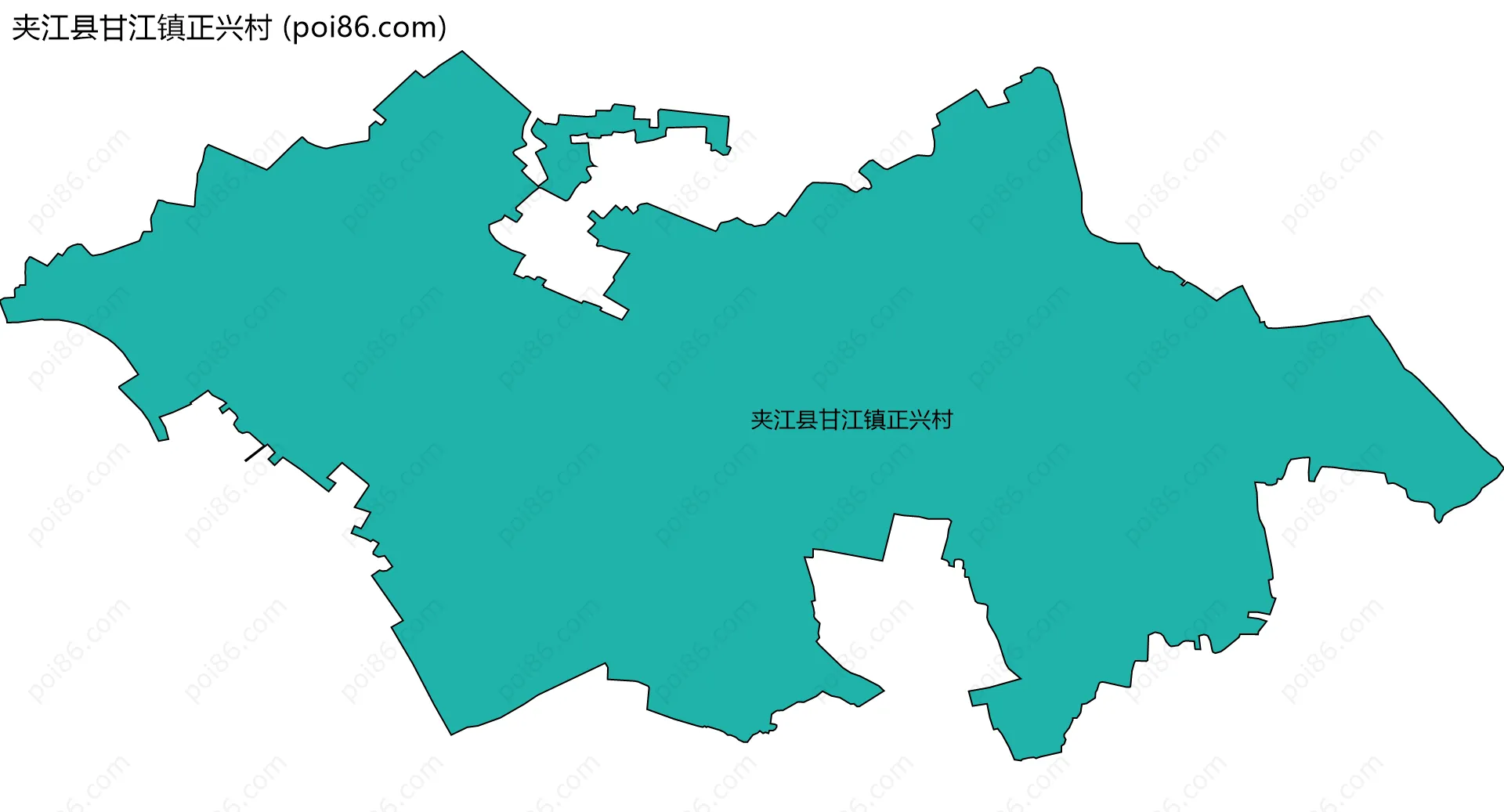 夹江县甘江镇正兴村边界地图