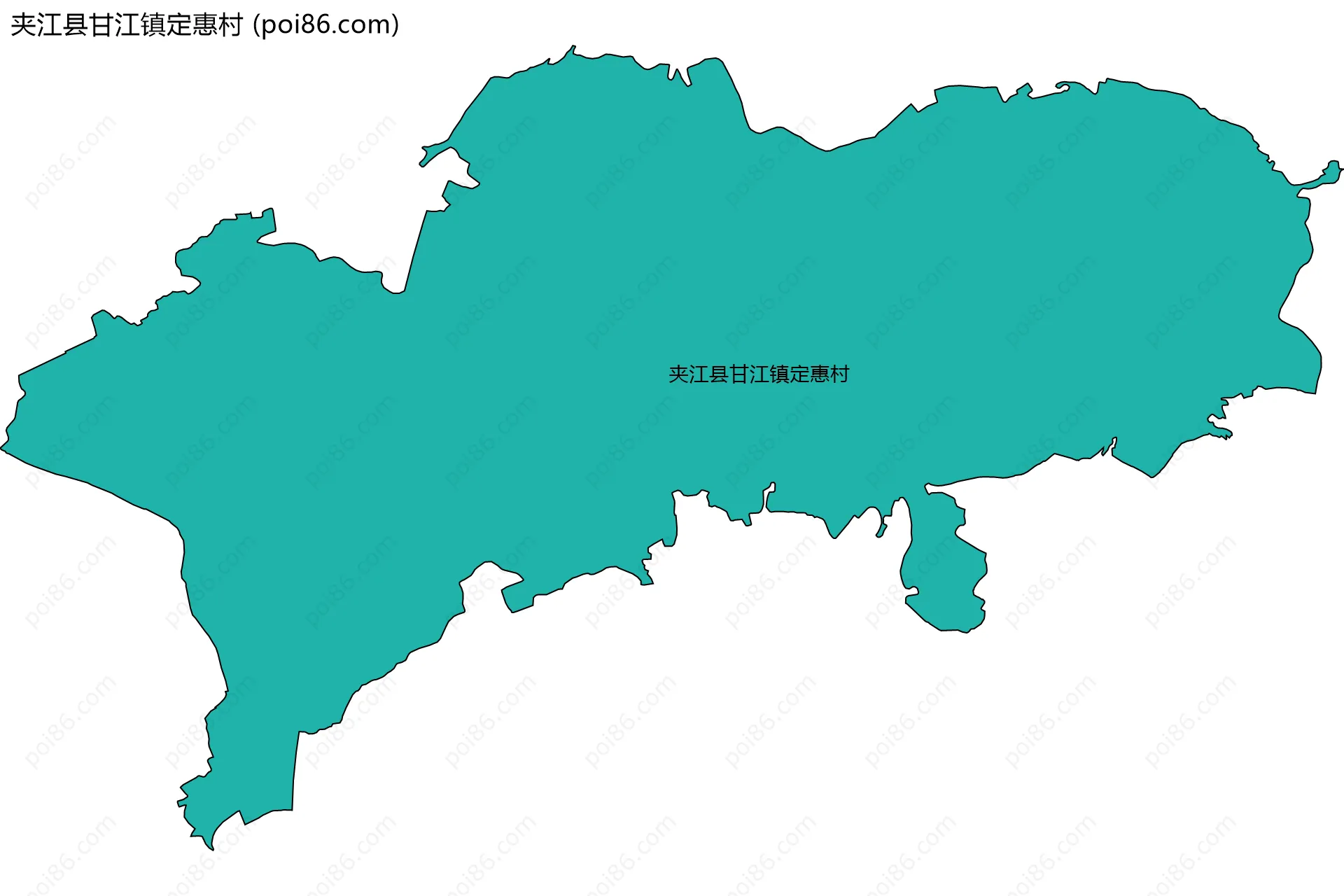 夹江县甘江镇定惠村边界地图