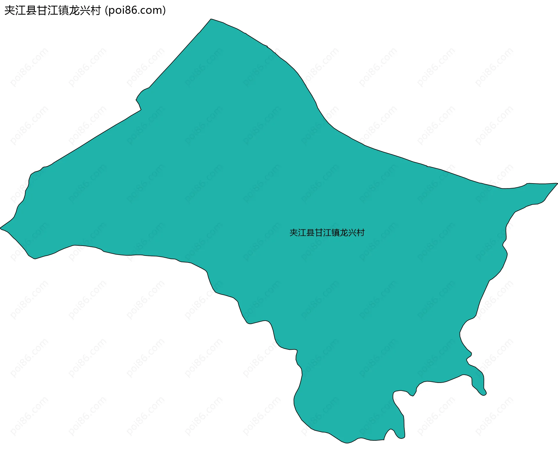 夹江县甘江镇龙兴村边界地图