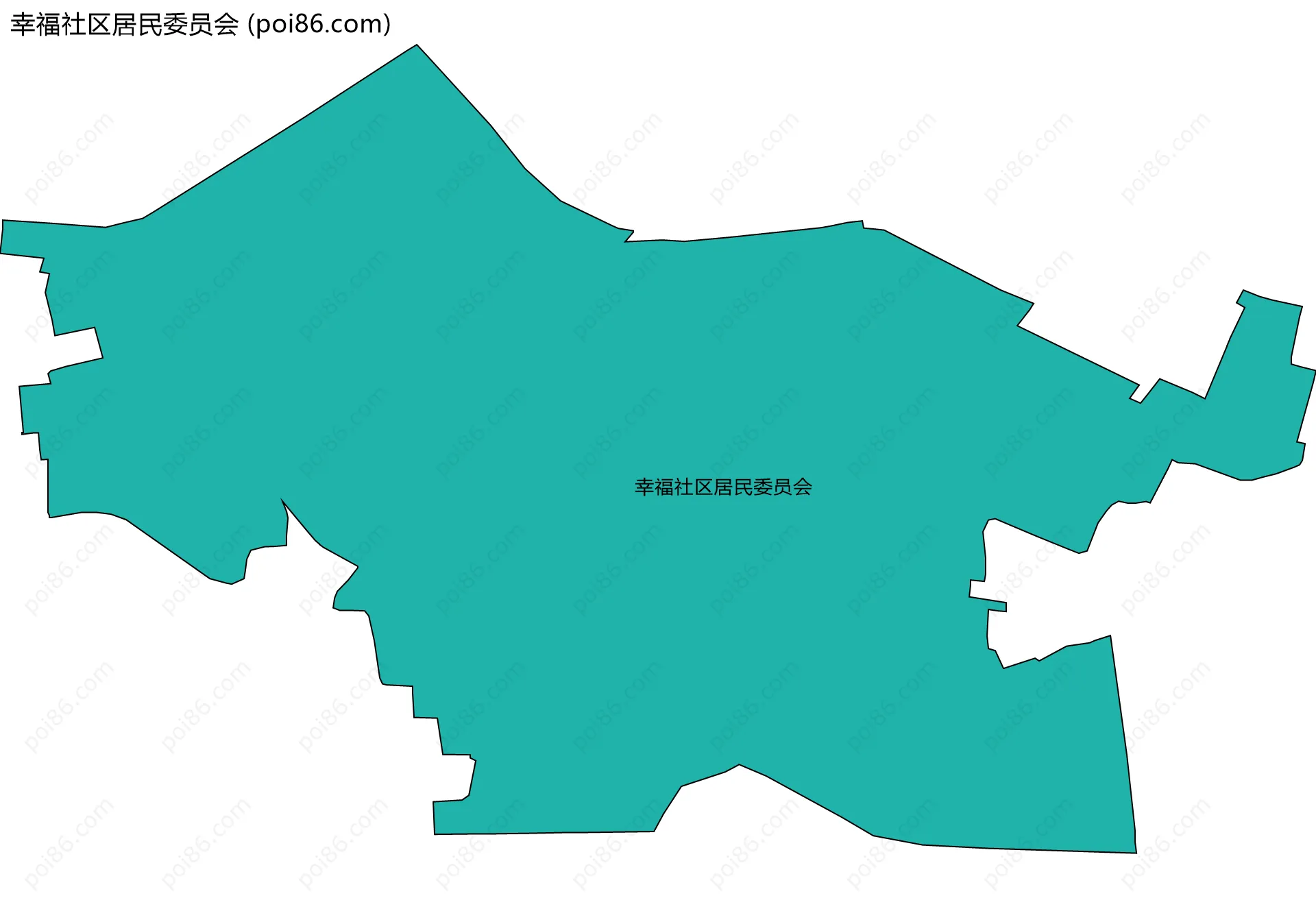 幸福社区居民委员会边界地图