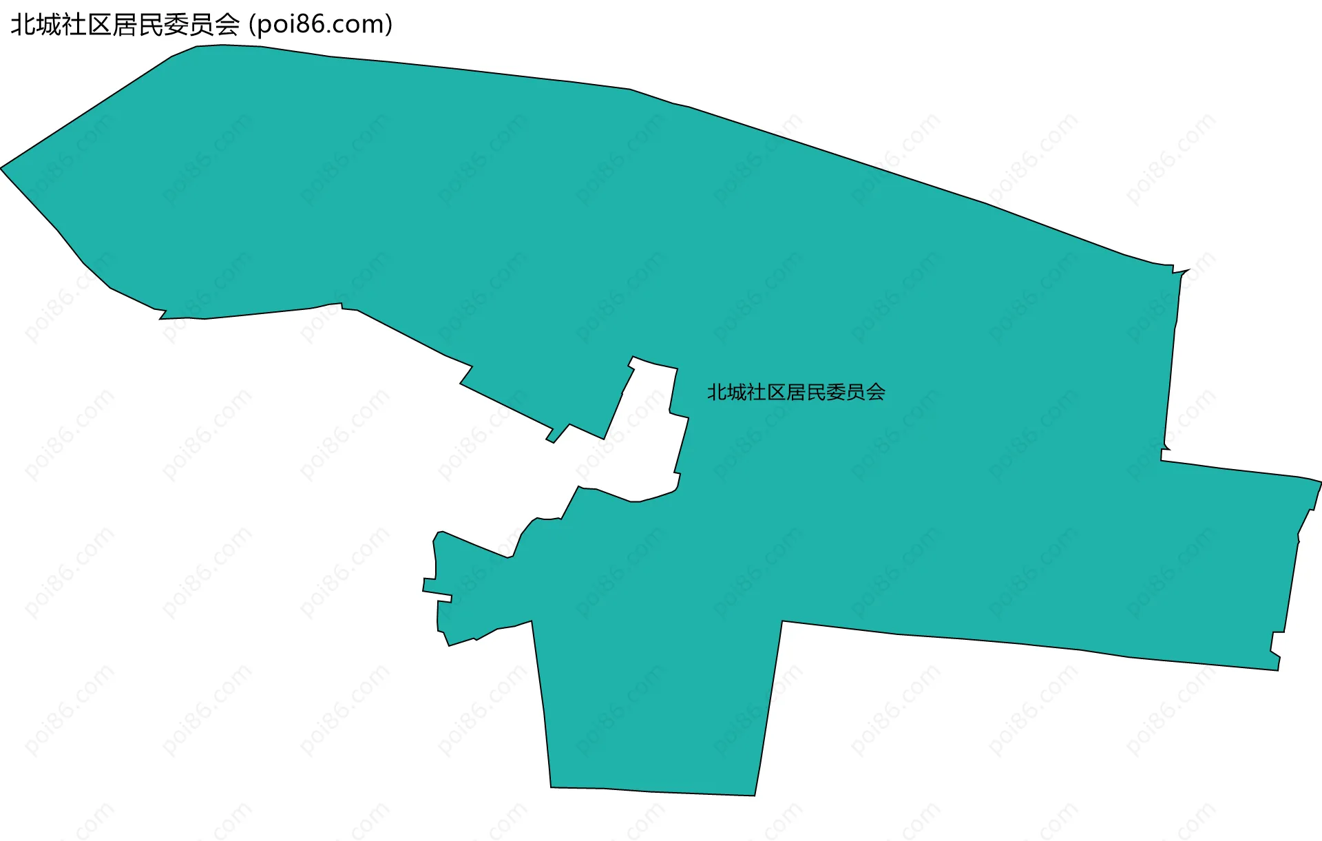北城社区居民委员会边界地图
