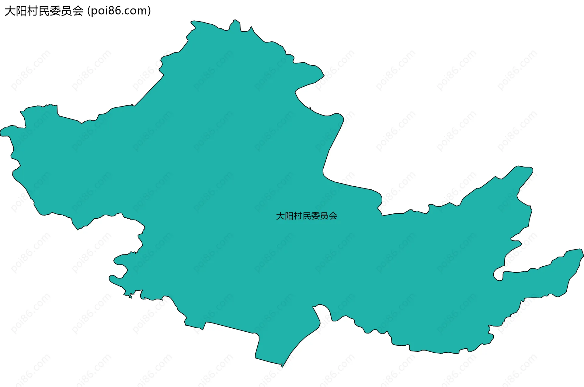 大阳村民委员会边界地图