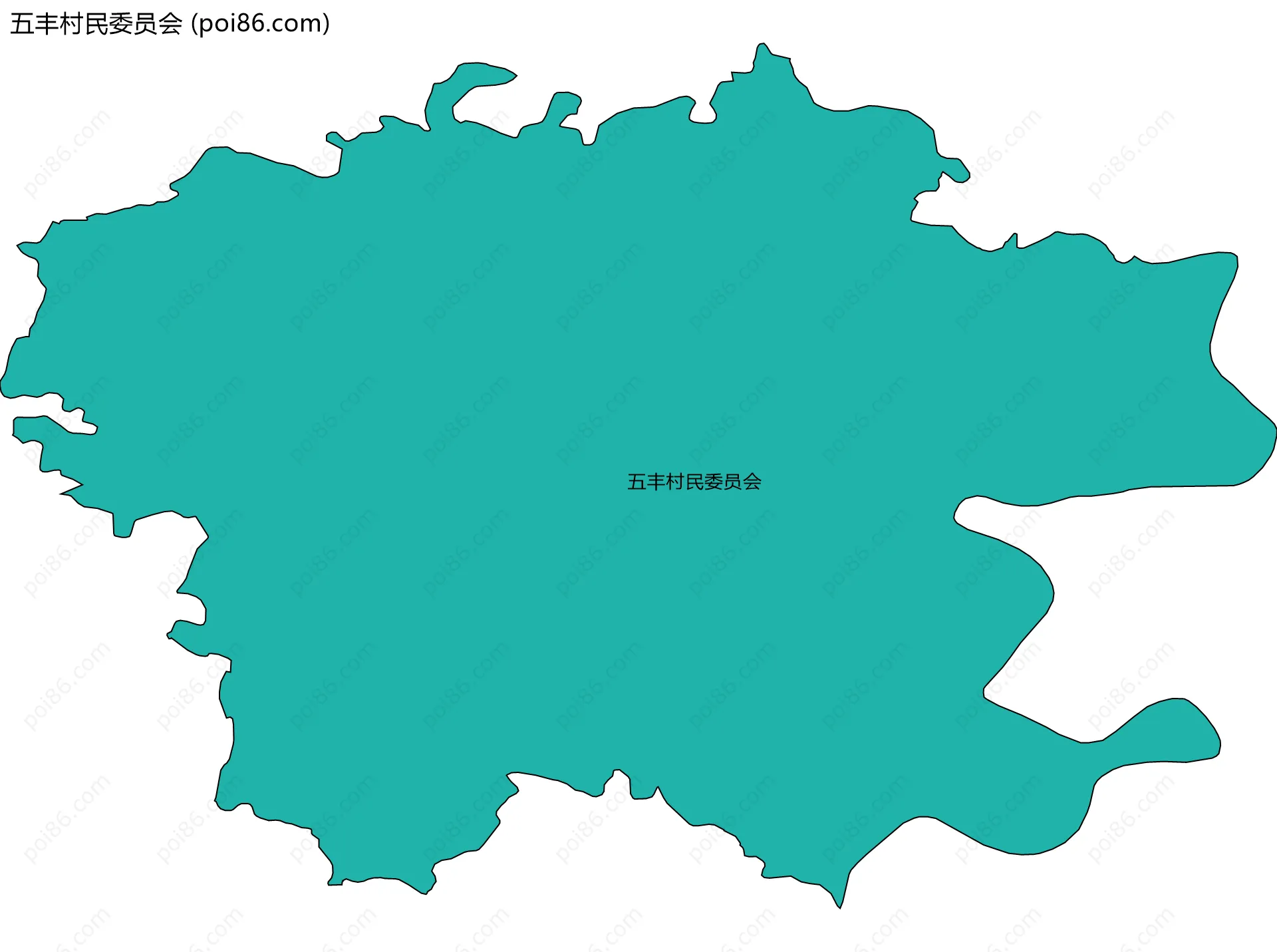 五丰村民委员会边界地图