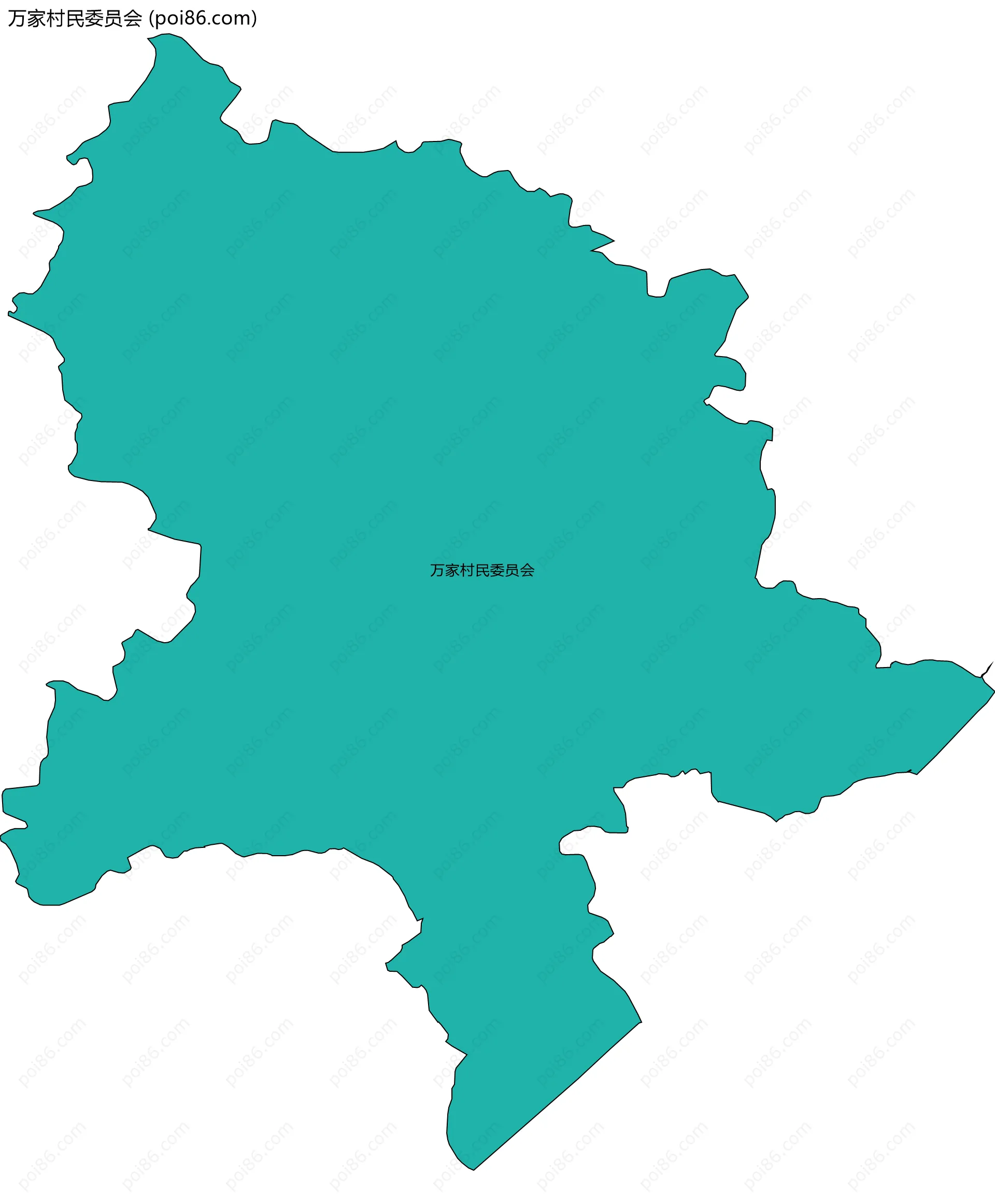 万家村民委员会边界地图
