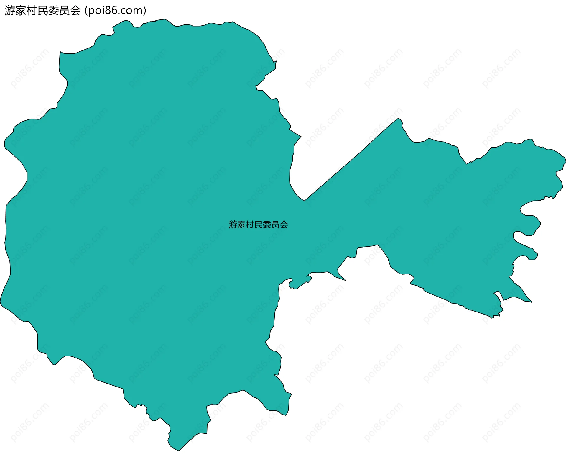 游家村民委员会边界地图