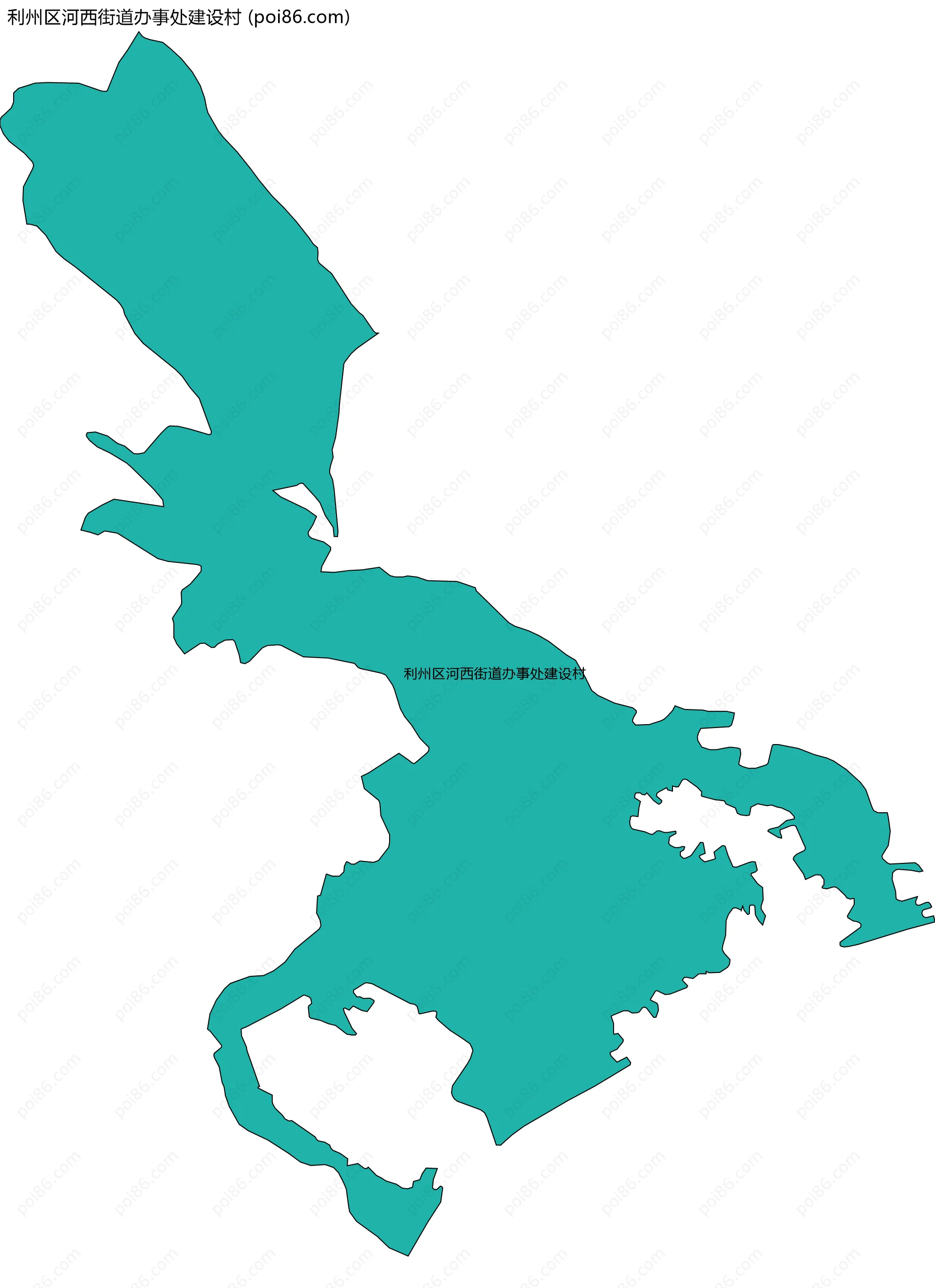 利州区河西街道办事处建设村边界地图