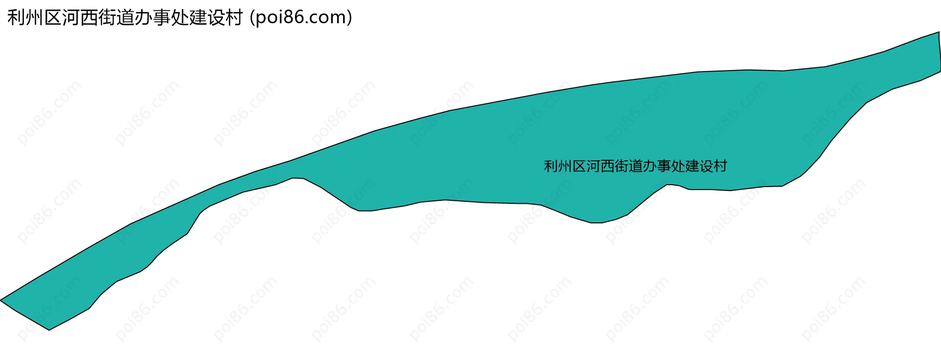利州区河西街道办事处建设村边界地图
