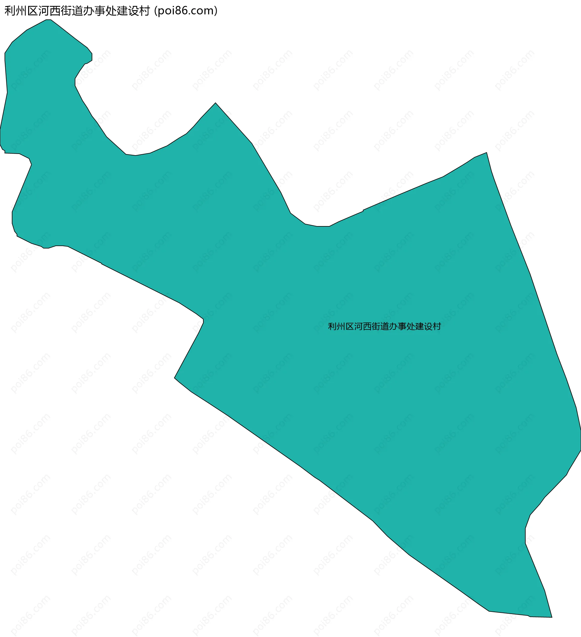 利州区河西街道办事处建设村边界地图