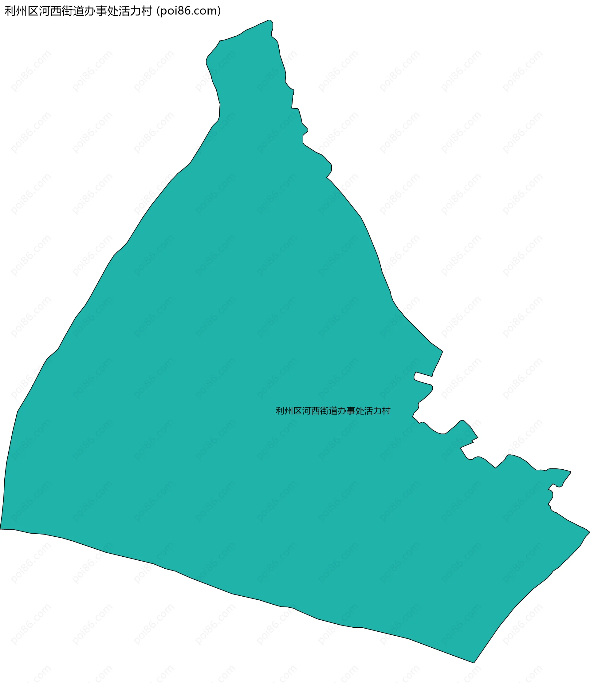利州区河西街道办事处活力村边界地图