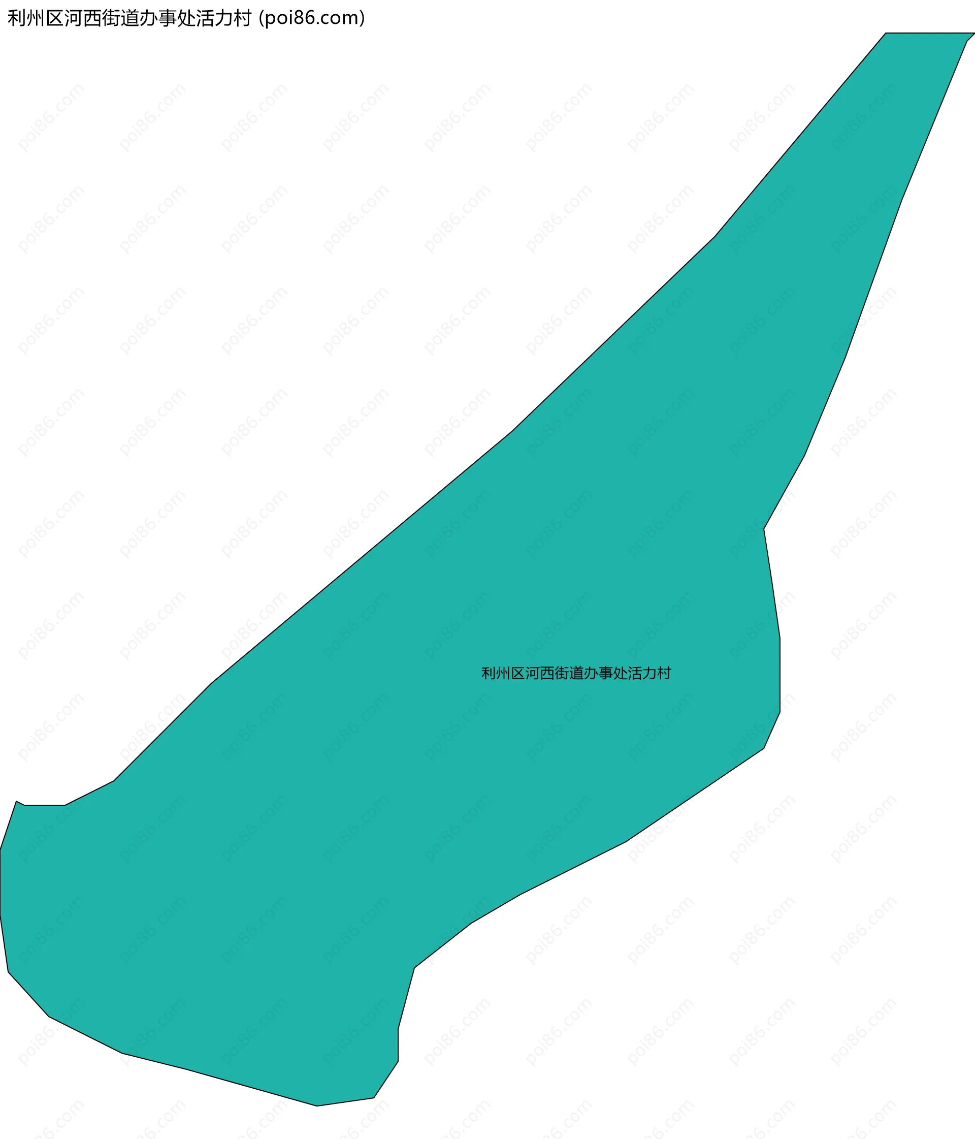 利州区河西街道办事处活力村边界地图