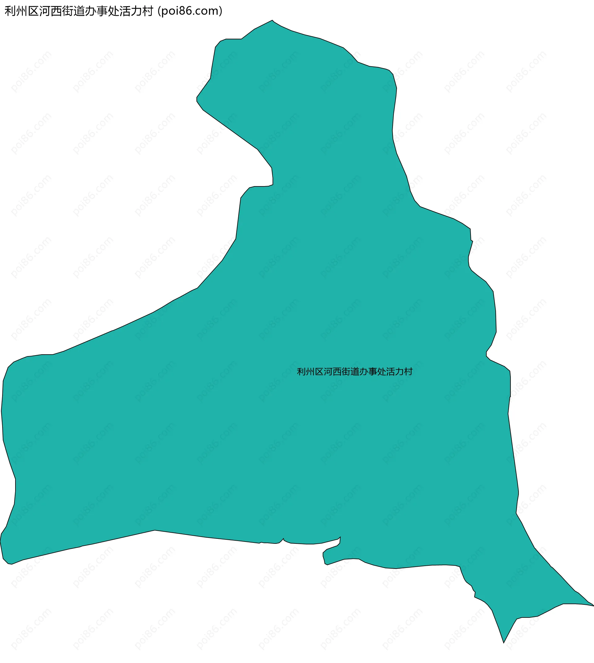 利州区河西街道办事处活力村边界地图