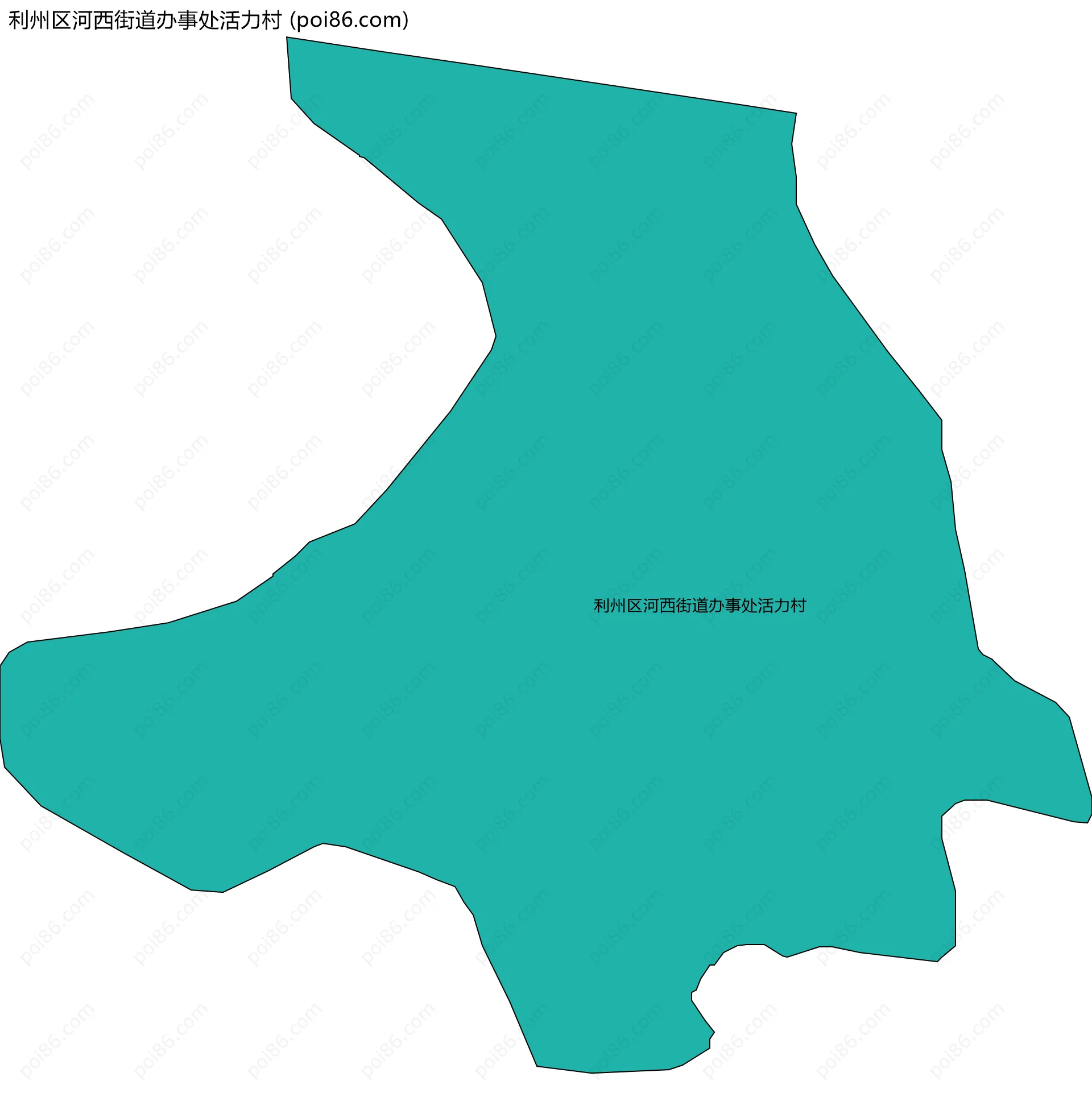 利州区河西街道办事处活力村边界地图