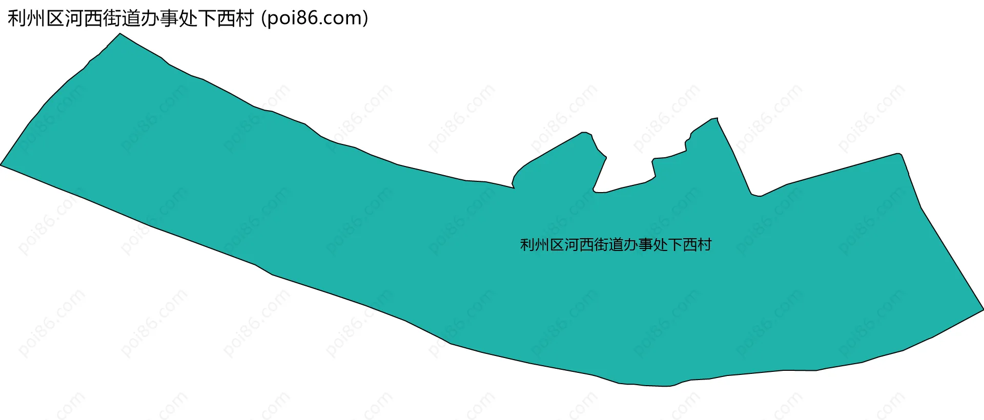 利州区河西街道办事处下西村边界地图