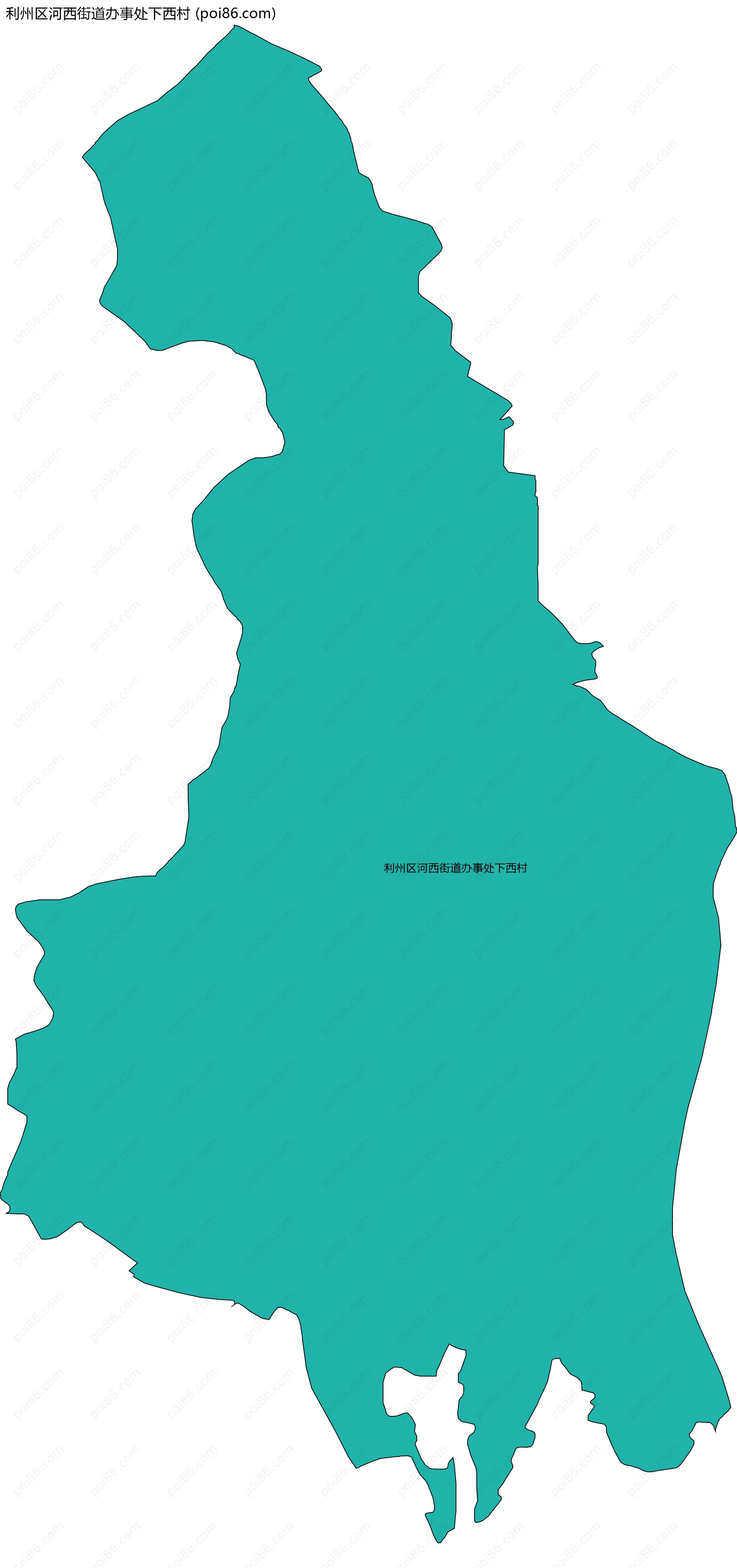 利州区河西街道办事处下西村边界地图