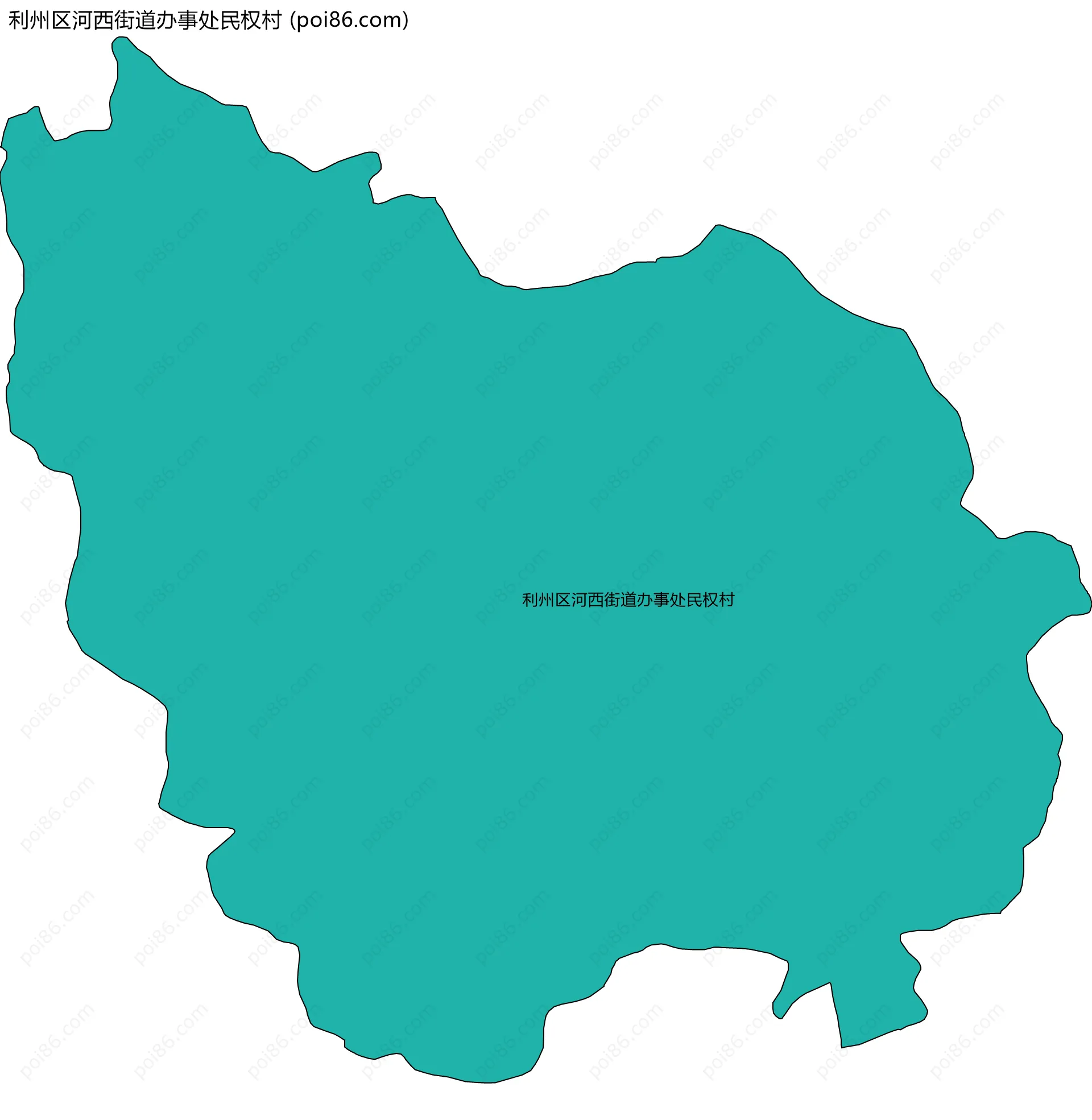 利州区河西街道办事处民权村边界地图