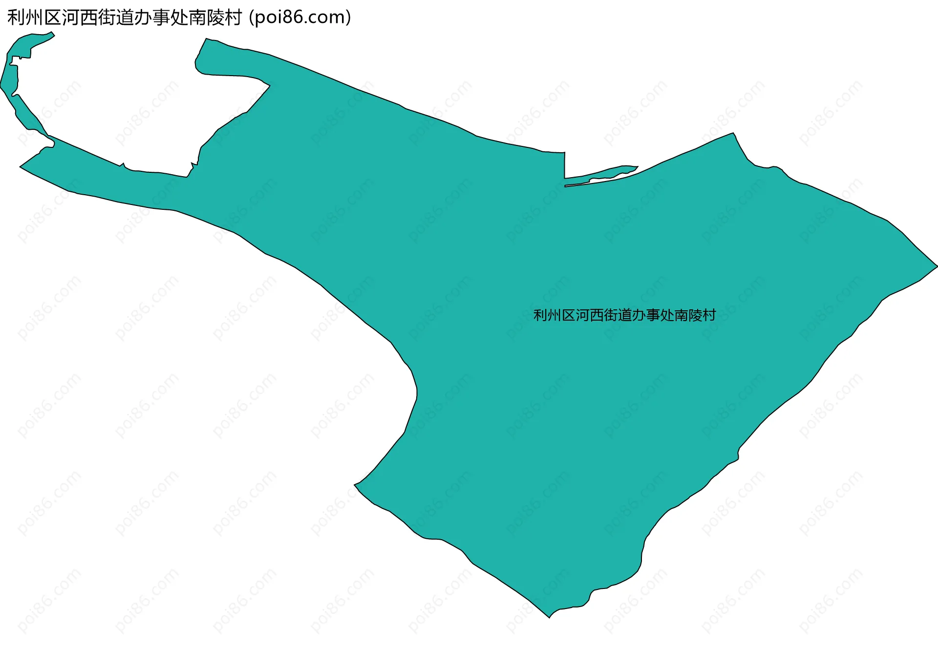 利州区河西街道办事处南陵村边界地图