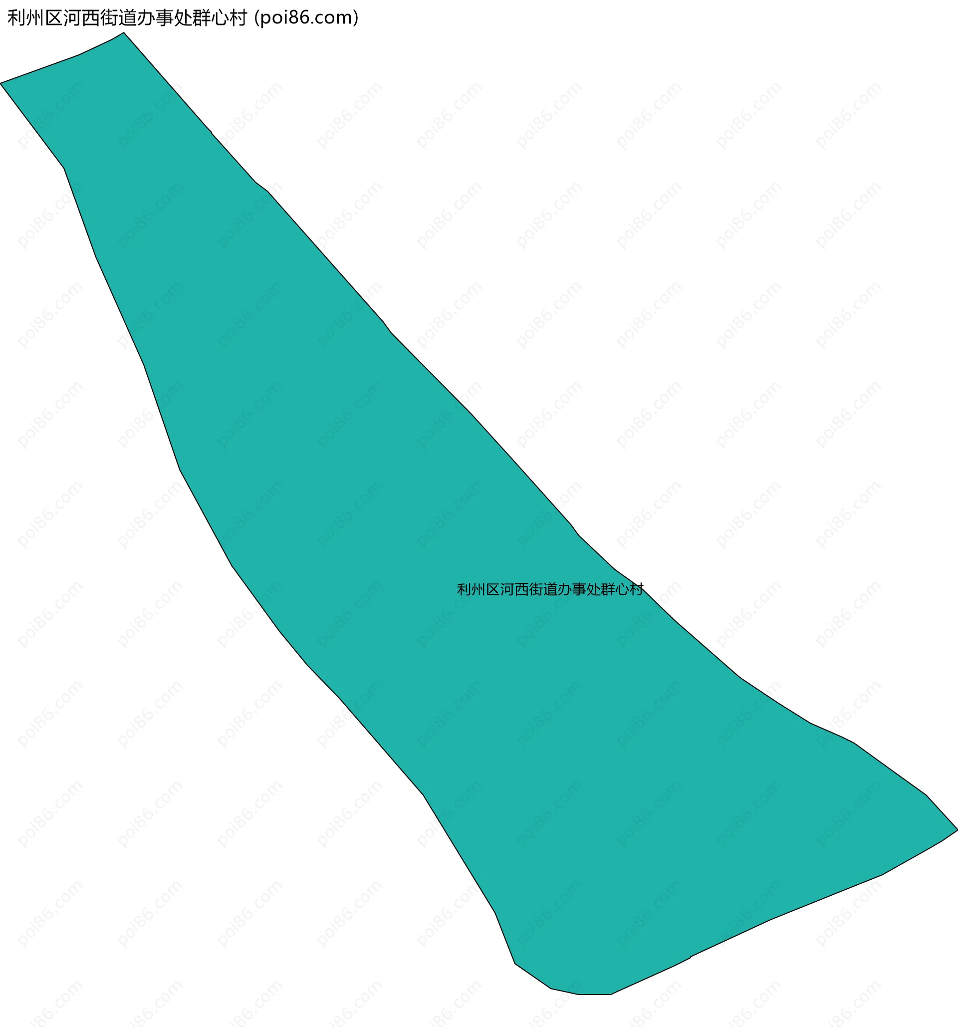 利州区河西街道办事处群心村边界地图
