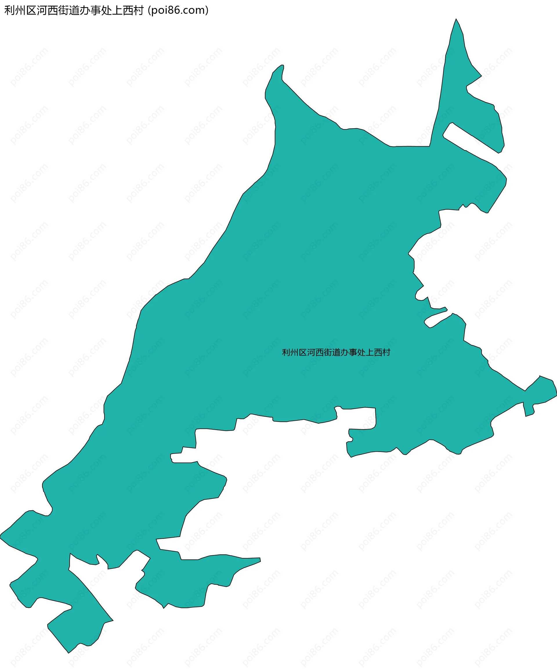 利州区河西街道办事处上西村边界地图