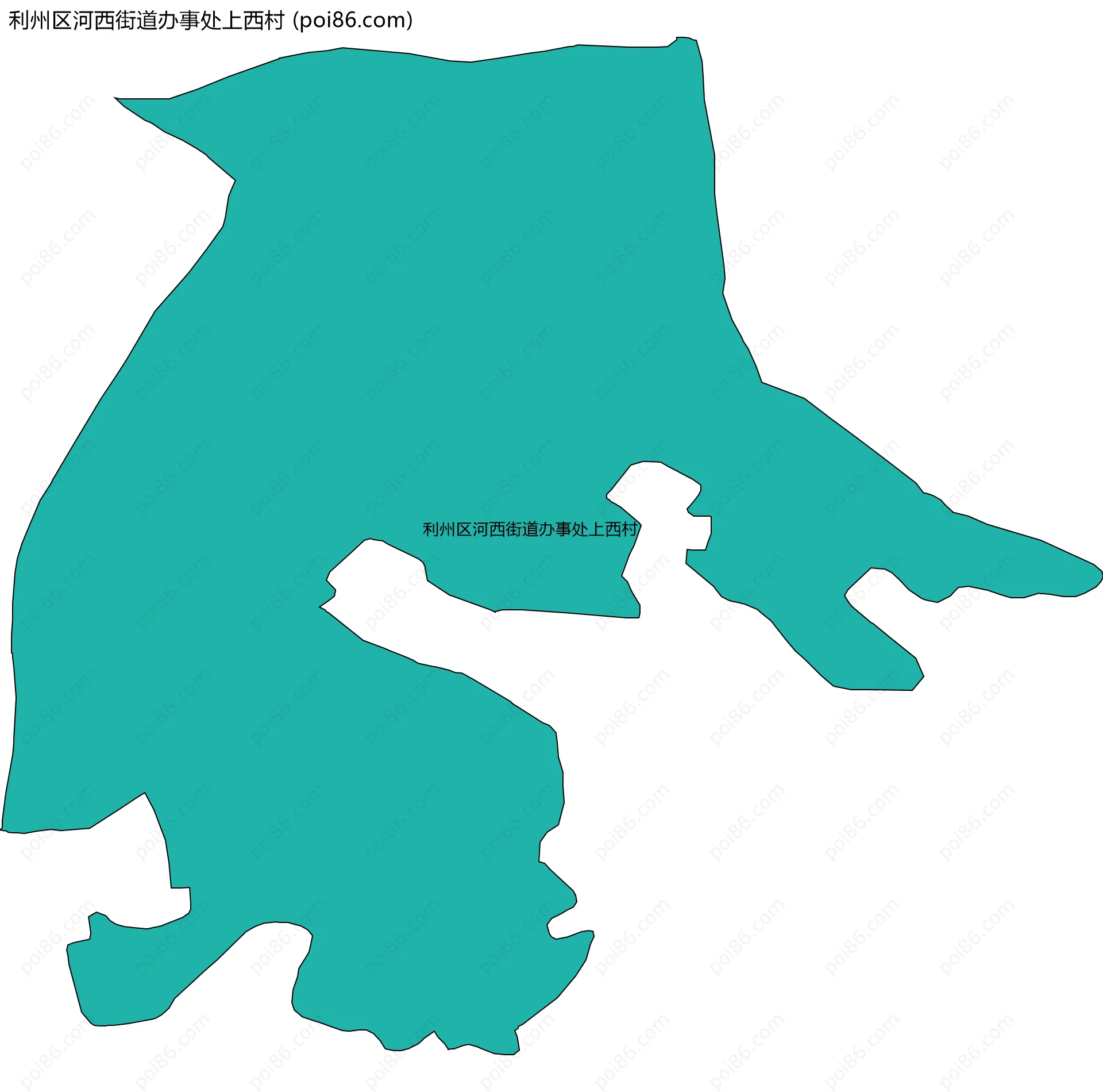 利州区河西街道办事处上西村边界地图