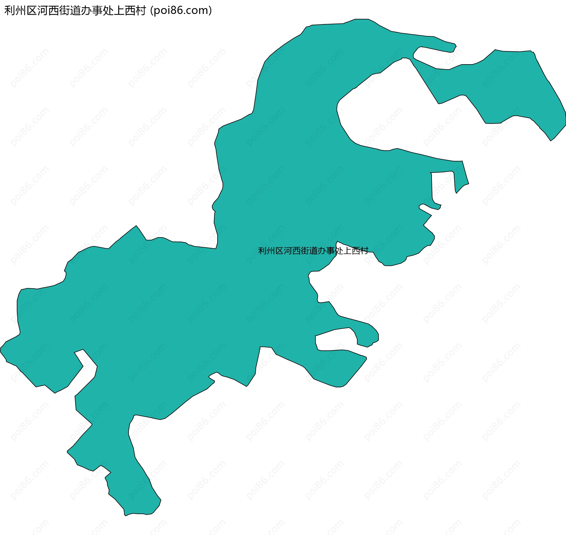 利州区河西街道办事处上西村边界地图
